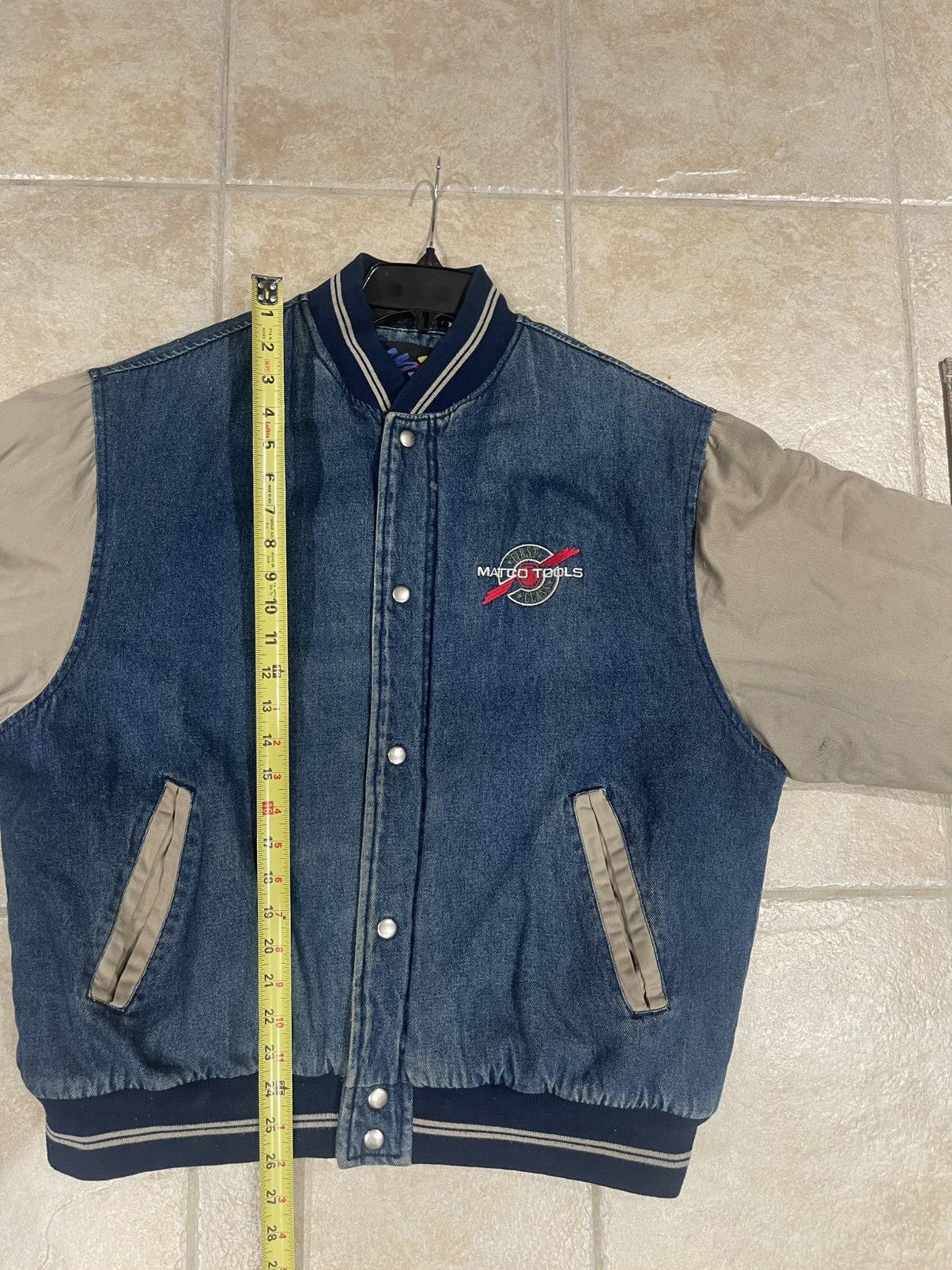 Vintage Vintage Matco Tools Denim Varsity Jacket L 90's Size US L / EU 52-54 / 3 - 9 Thumbnail
