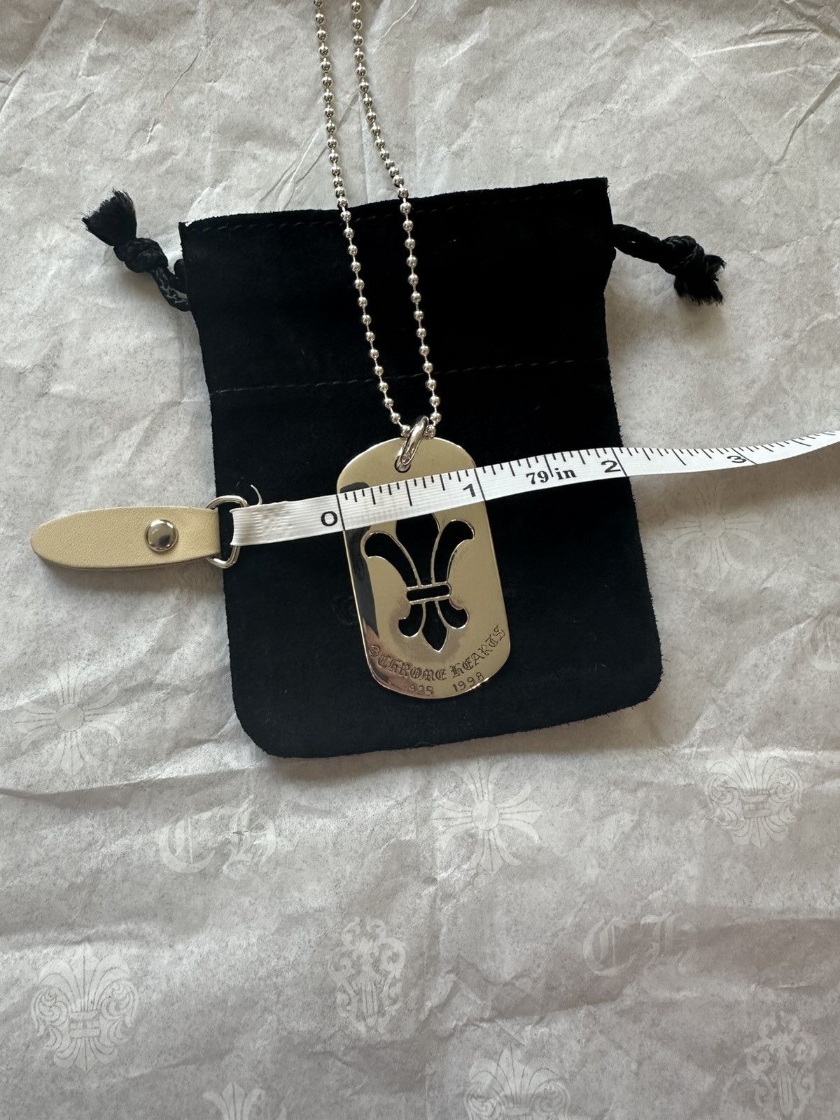 Chrome Hearts Chrome Hearts Large Fleur Cut Out Dog Tag Necklace Size ONE SIZE - 8 Thumbnail