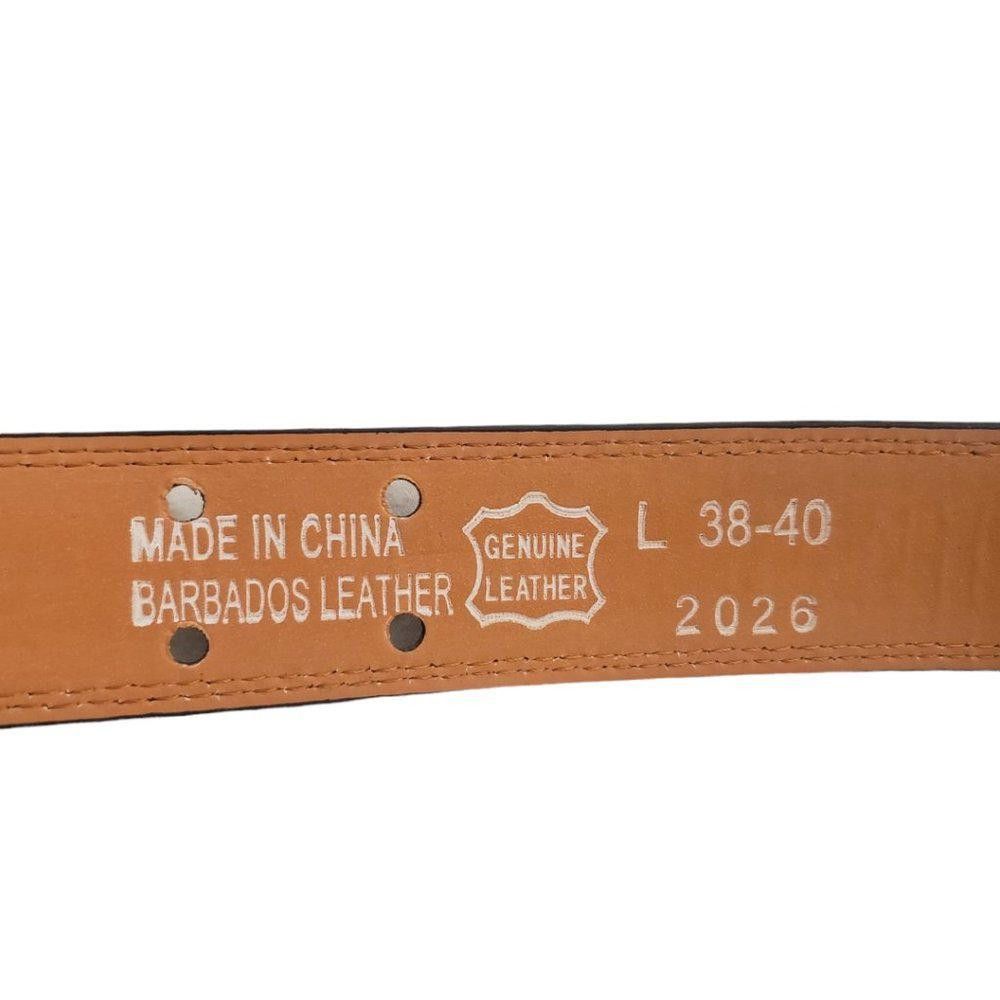 Designer Men's Double Prong Belt Size 38-40" Size ONE SIZE - 3 Thumbnail