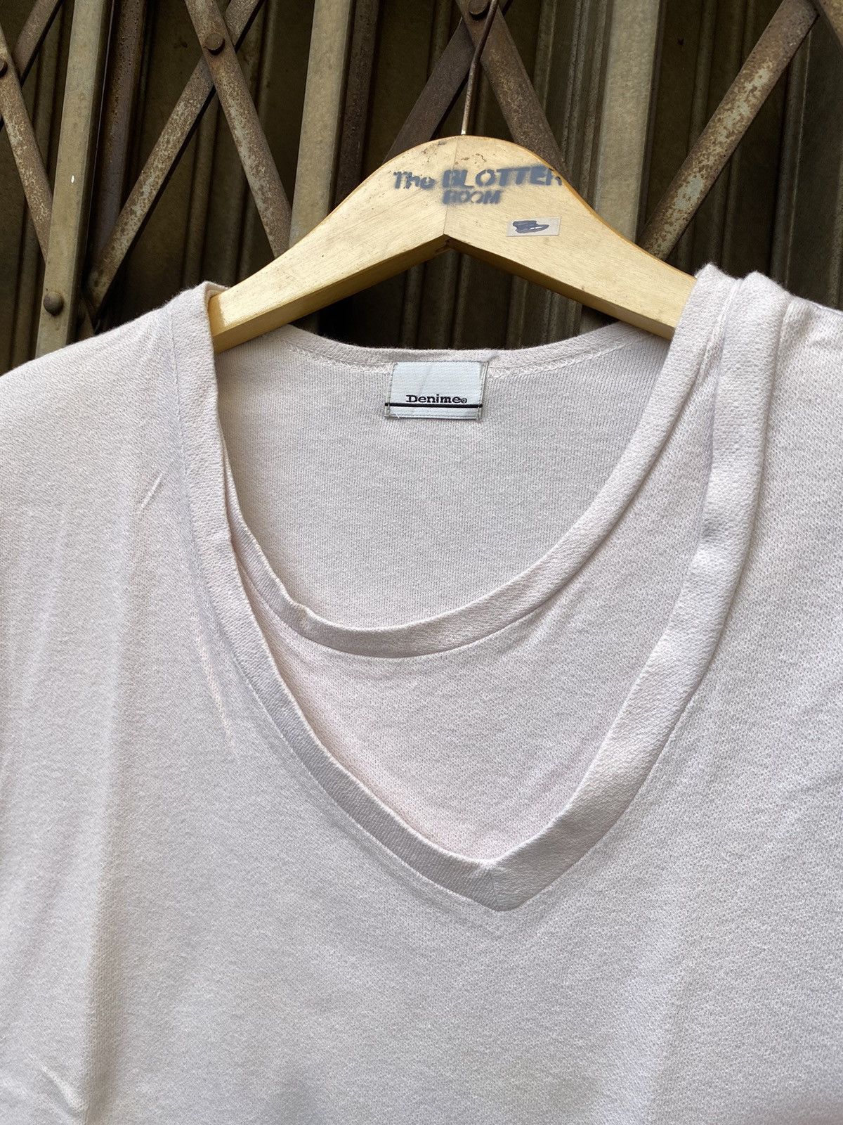 Denime Vintage Denime Double Collar Japanese Brand Tee Size M / US 6-8 / IT 42-44 - 2 Thumbnail