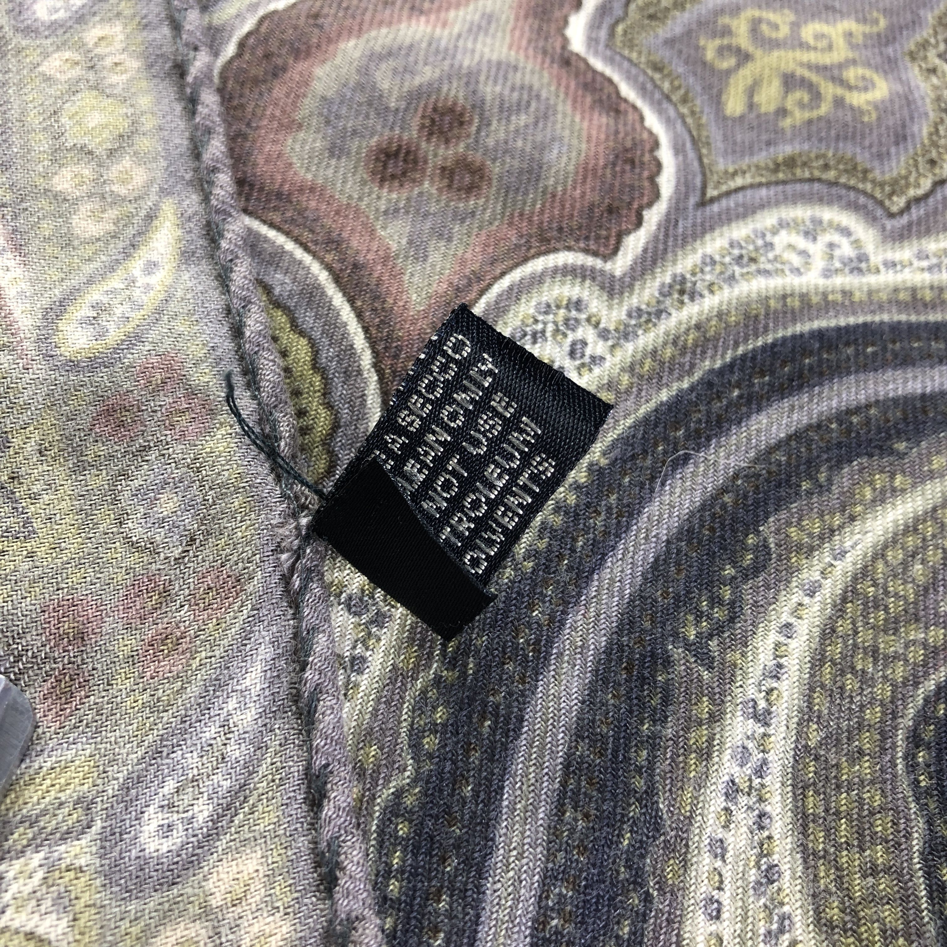 Etro Etro Paisley Wool/Silk Scarf Muffler Stole V2699 Size ONE SIZE - 6 Thumbnail
