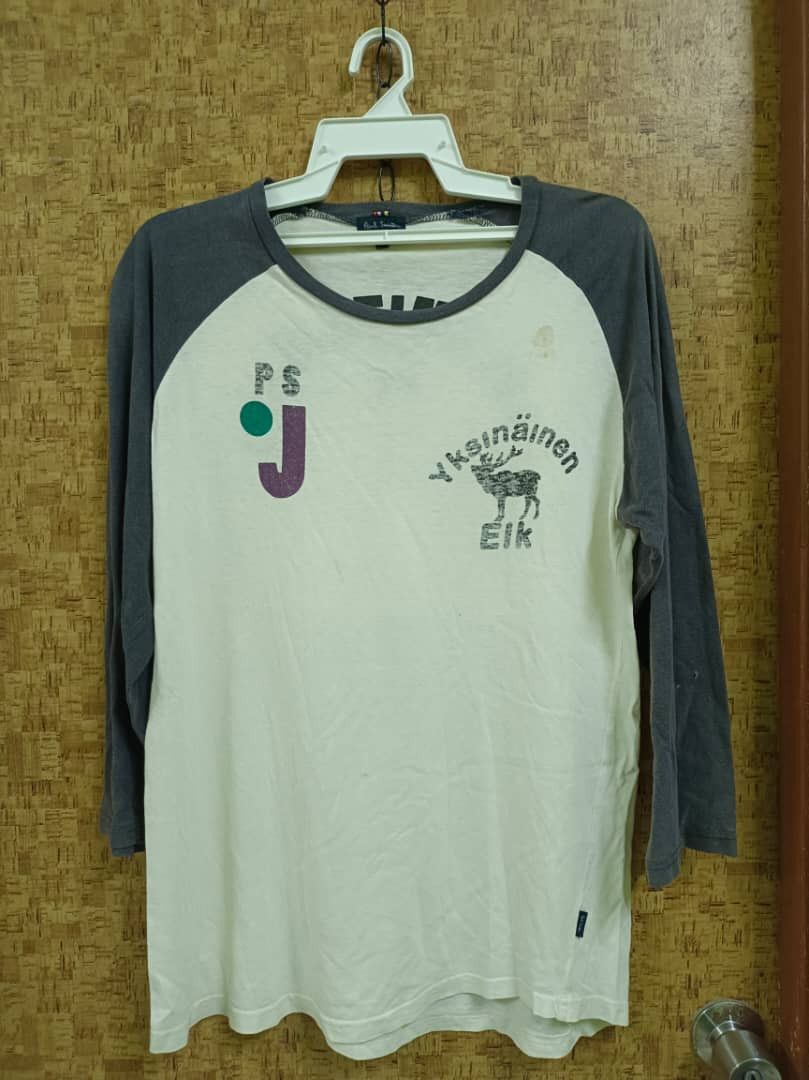 Designer × Japanese Brand × Paul Smith Rare Paul Smith Jeans Reversible Printed L/S Tee Vintage Size US XL / EU 56 / 4 - 1 Thumbnail