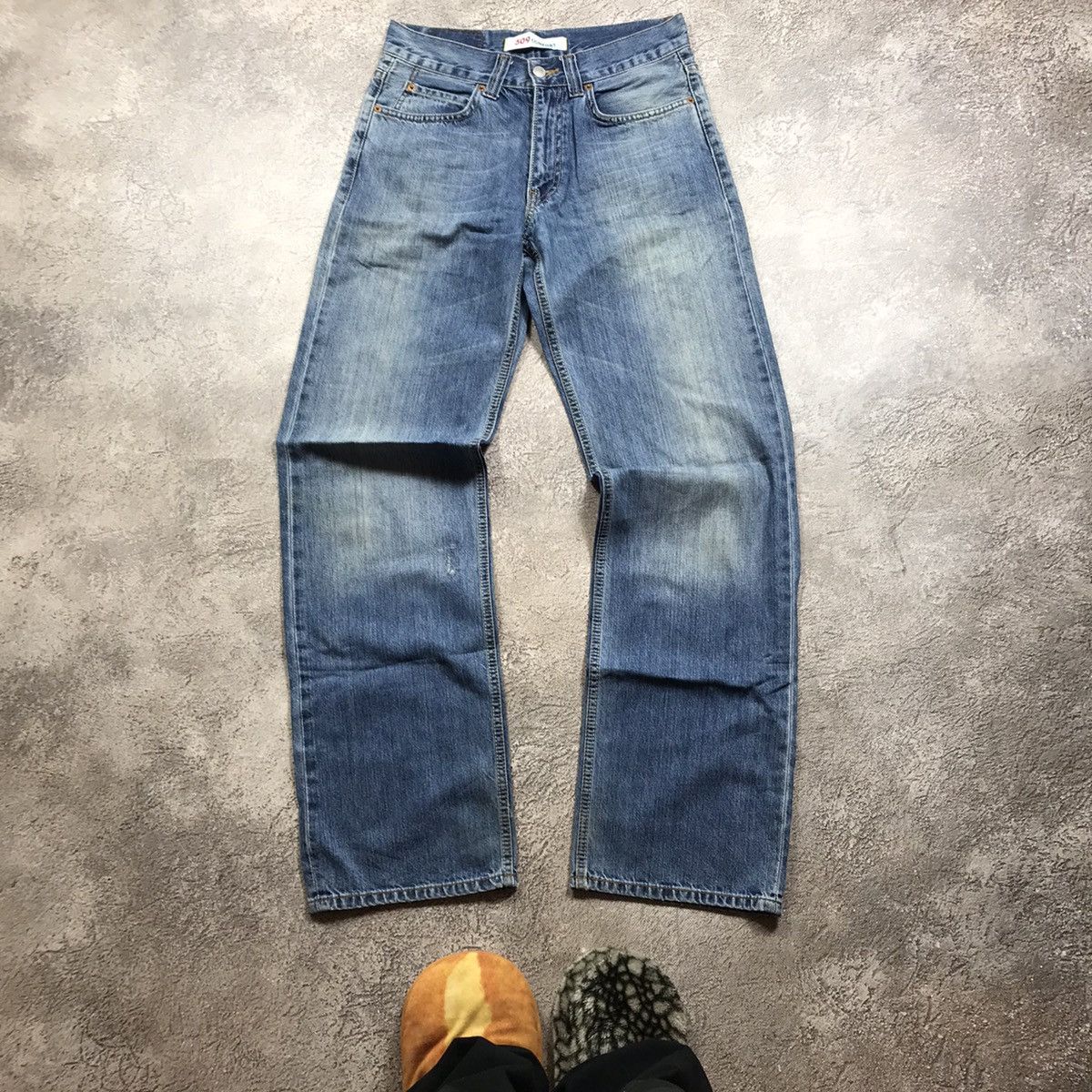 Vintage Vintage 90s Levis Baggy Distressed Jeans Grunge Skate 29 Size US 29 - 3 Thumbnail