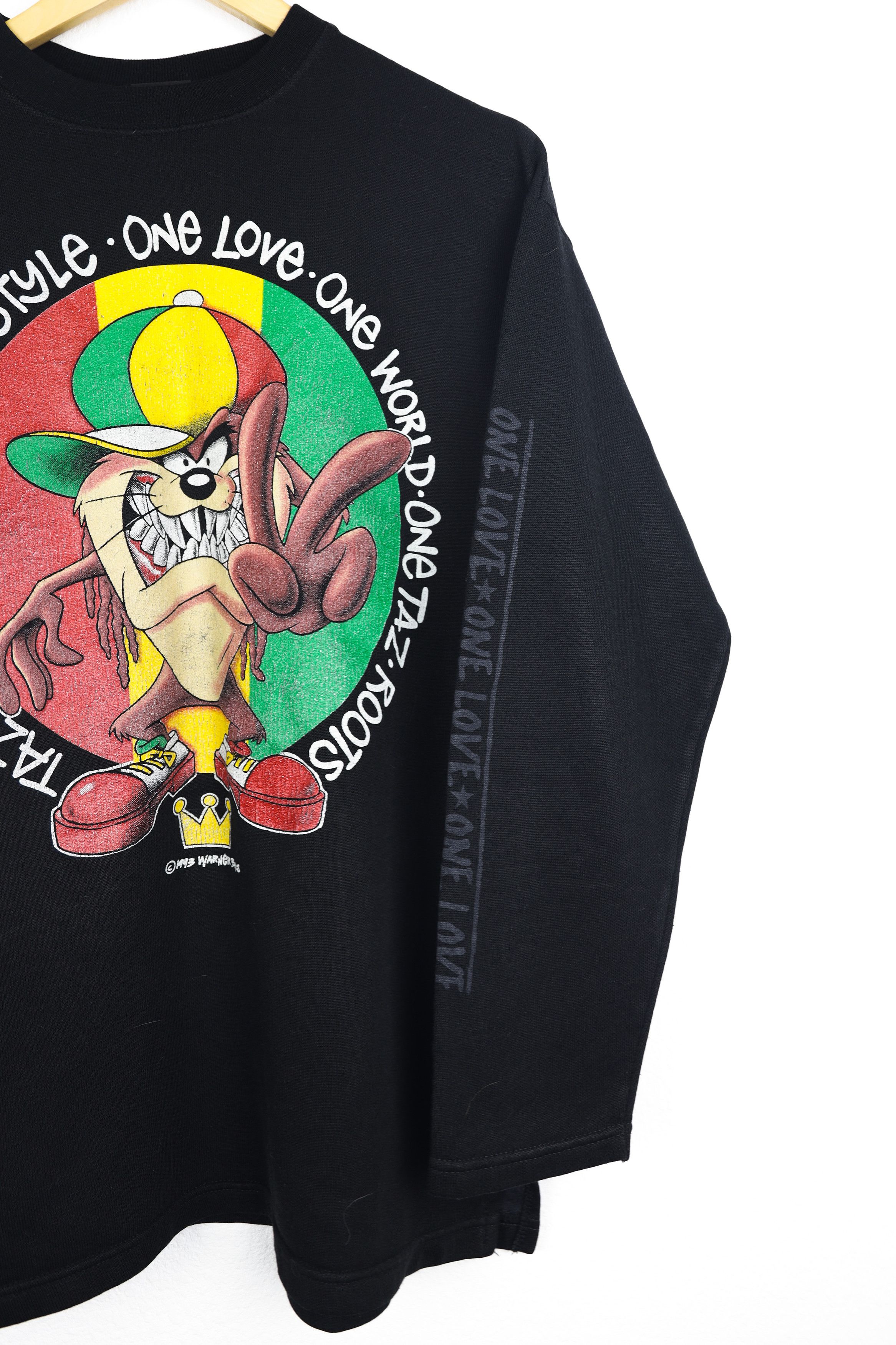 Bob Marley Vintage 1993 Warner Bros Tasmanian Devil Graphic LS T-shirt Size US M / EU 48-50 / 2 - 4 Thumbnail