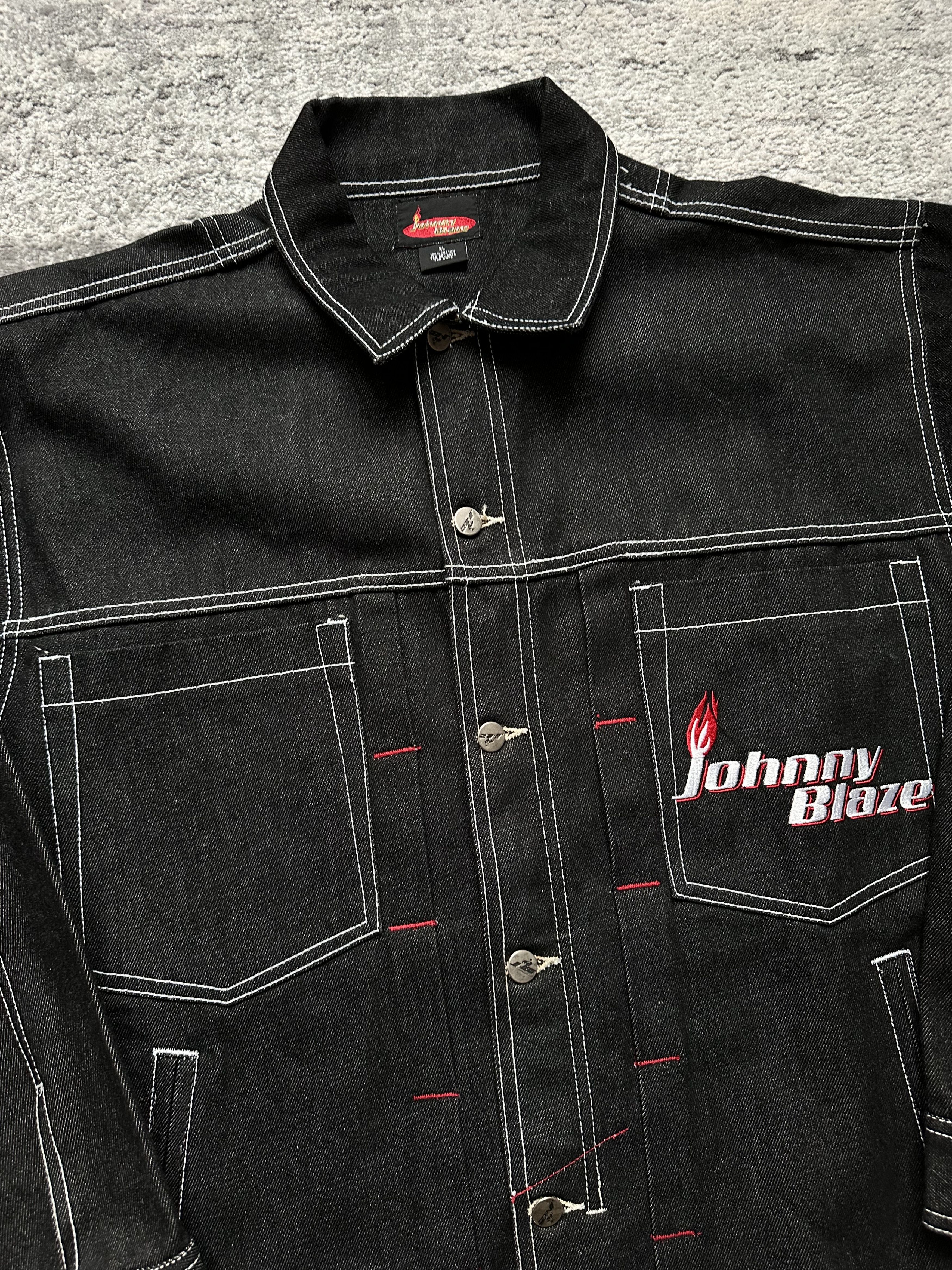 Vintage Johnny Blaze vintage rare denim jacket Size US XL / EU 56 / 4 - 4 Thumbnail