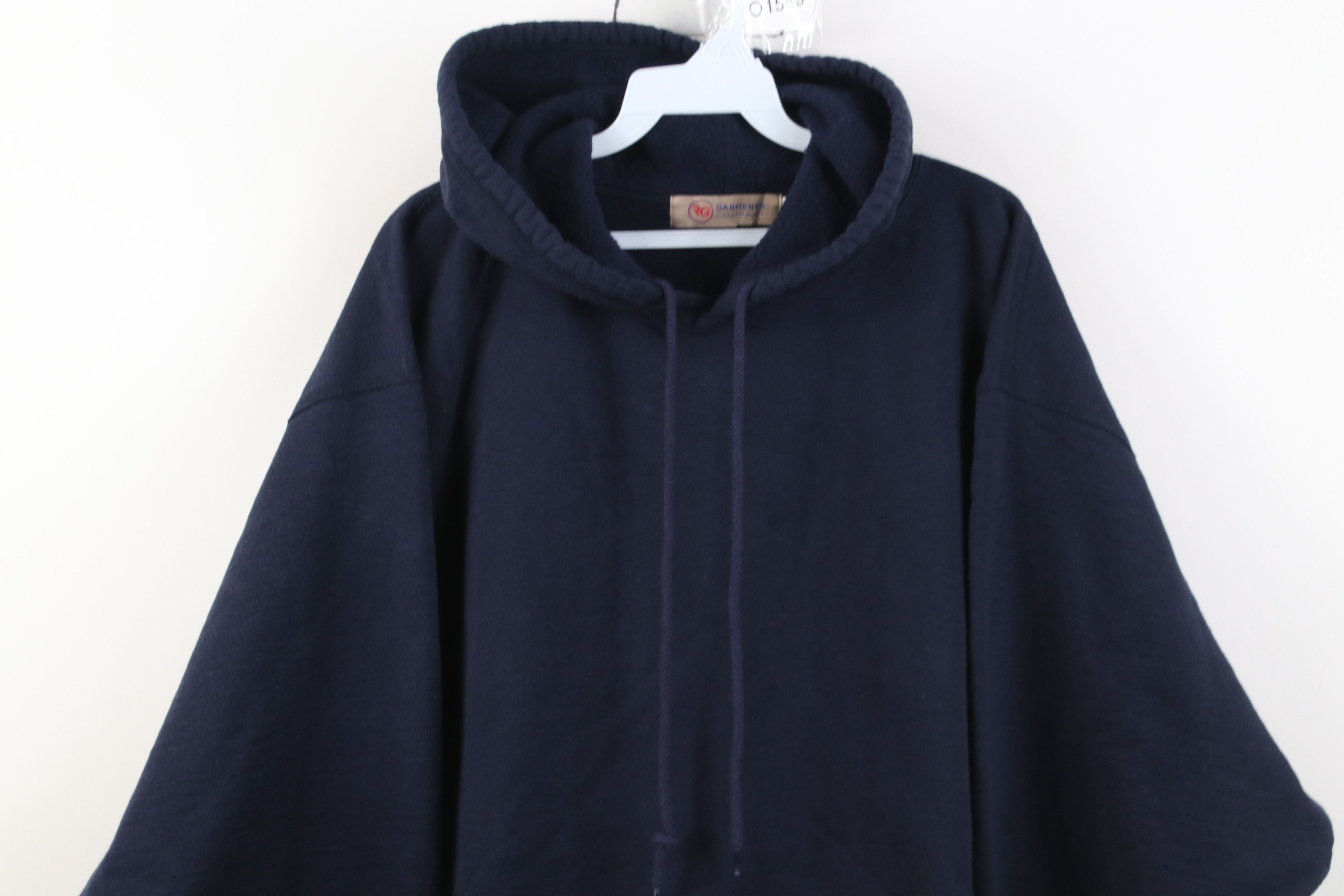 Vintage Vintage 90s Y2K Streetwear Cotton Hoodie Sweatshirt Blue Size US XXL / EU 58 / 5 - 2 Thumbnail