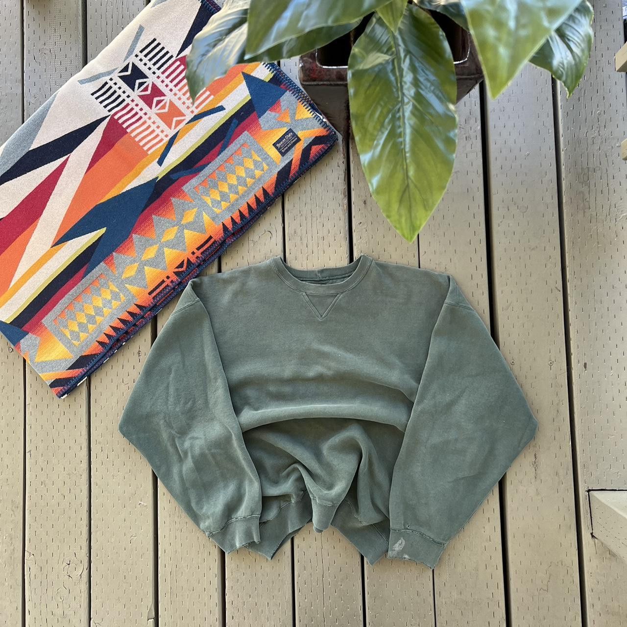 Gap Vintage 90s GAP Blank Green Crewneck Sweatshirt XL USA Size US XL / EU 56 / 4 - 3 Thumbnail