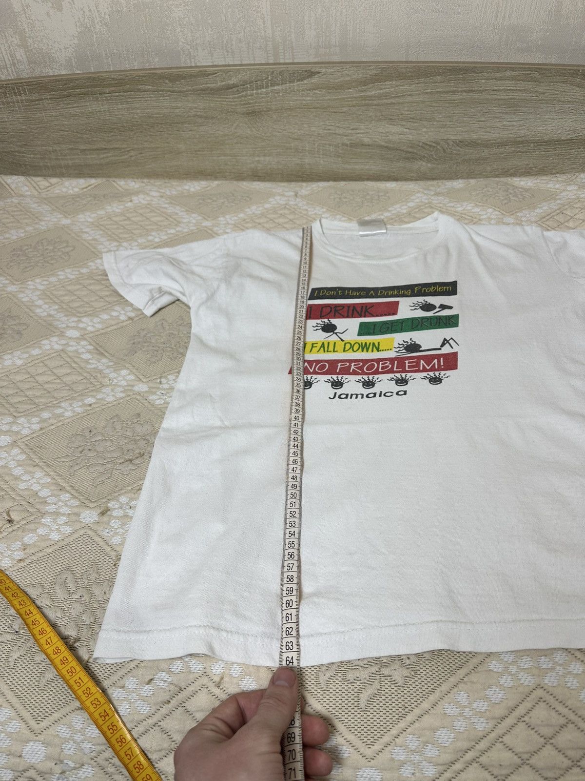 Japanese Brand 🔥 Vintage 90s Drink Humor Jamaica Funny Souvenir T Shirt Size US S / EU 44-46 / 1 - 12 Thumbnail