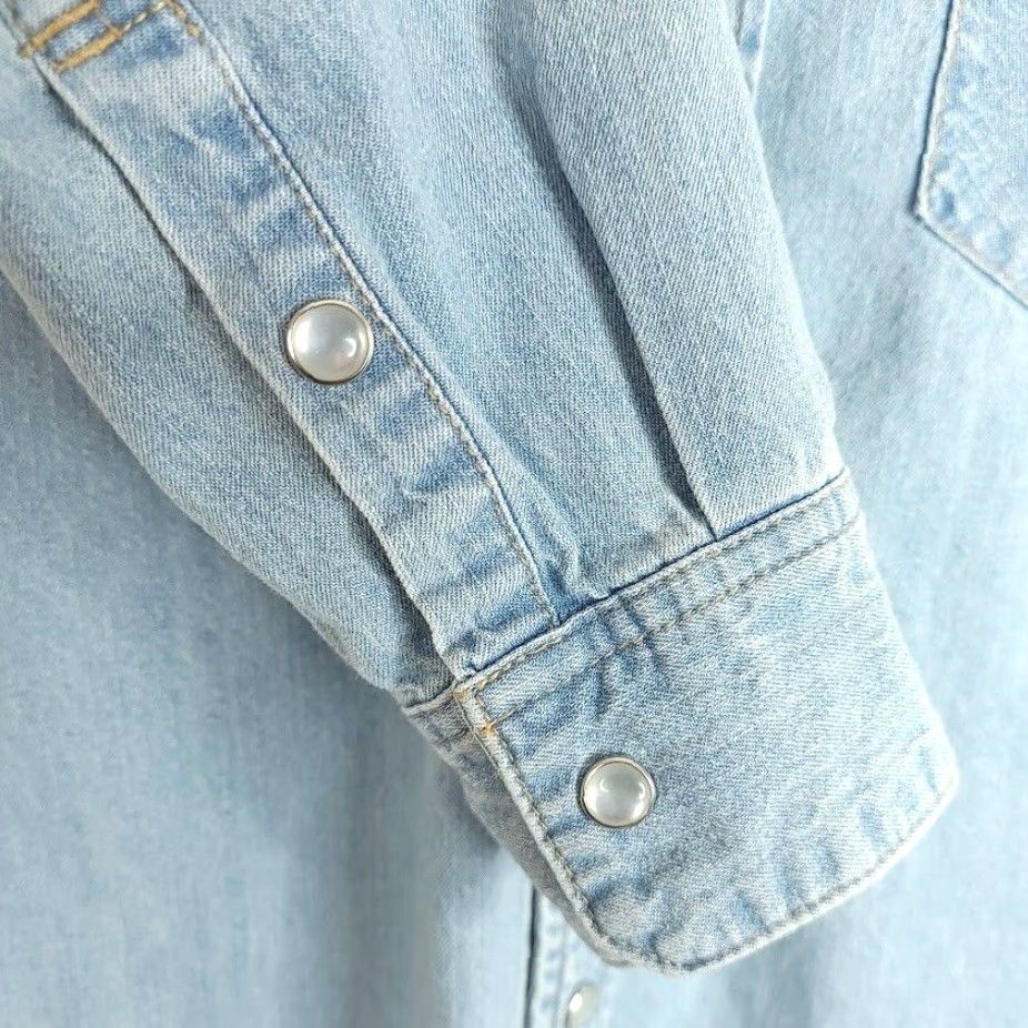 Levi's Levis Western Denim Shirt Mens Size Small Pearl Snap Buttons Standard Fit Size US S / EU 44-46 / 1 - 5 Thumbnail