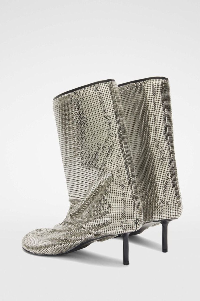 Jil Sander o1loc1c0426 Ankle Boots in Grey/Silver Tone Size US 8 / IT 38 - 4 Thumbnail