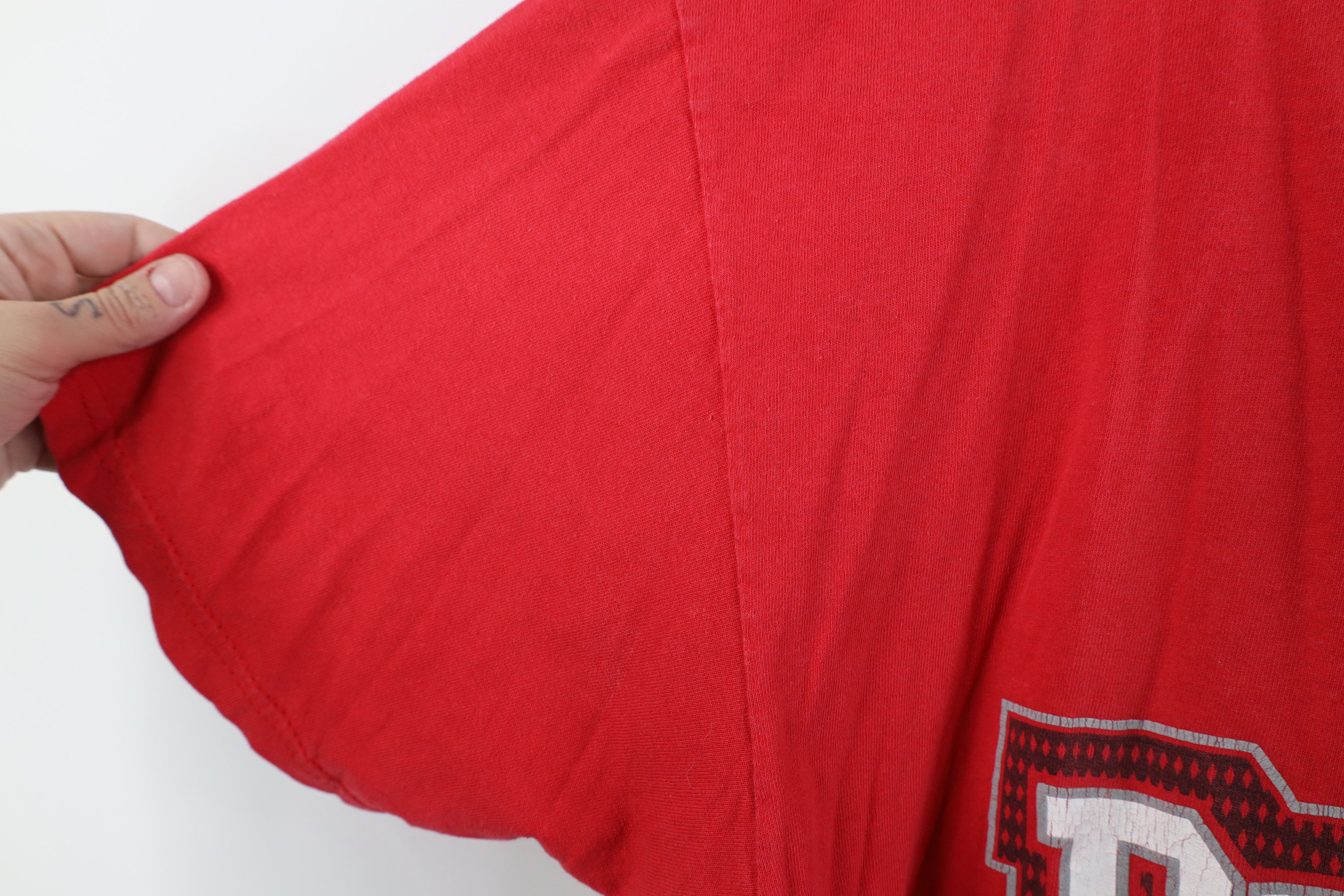 Vintage Vintage 90s Ohio State University T-Shirt Red Cotton Size US XL / EU 56 / 4 - 8 Thumbnail