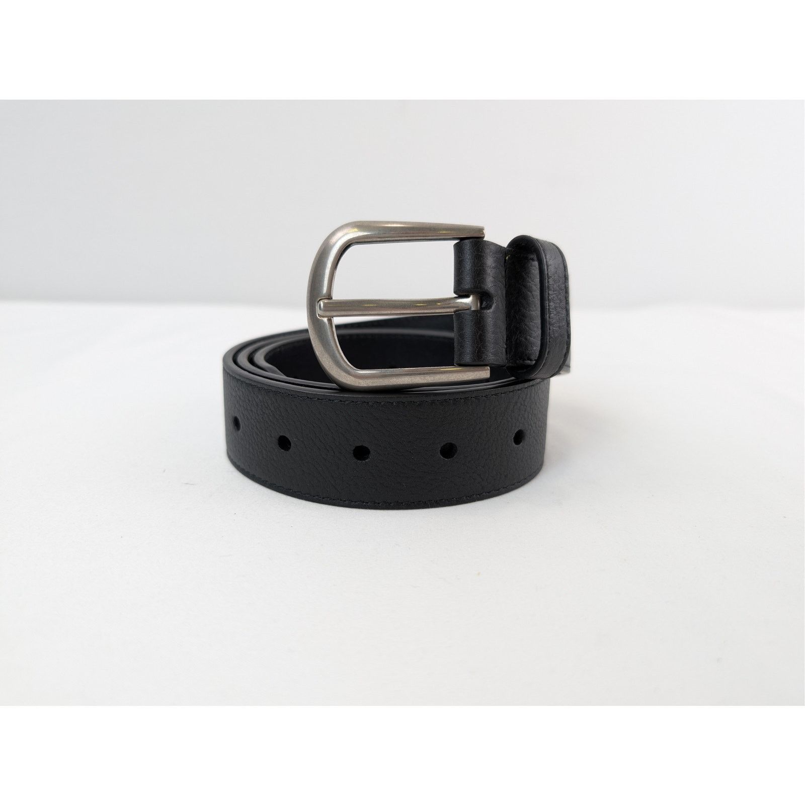 Balenciaga o1rshd1 Q:2 / Size: 85 / Vegetal Calf Half Moon Belt Black Size 34 - 1 Thumbnail
