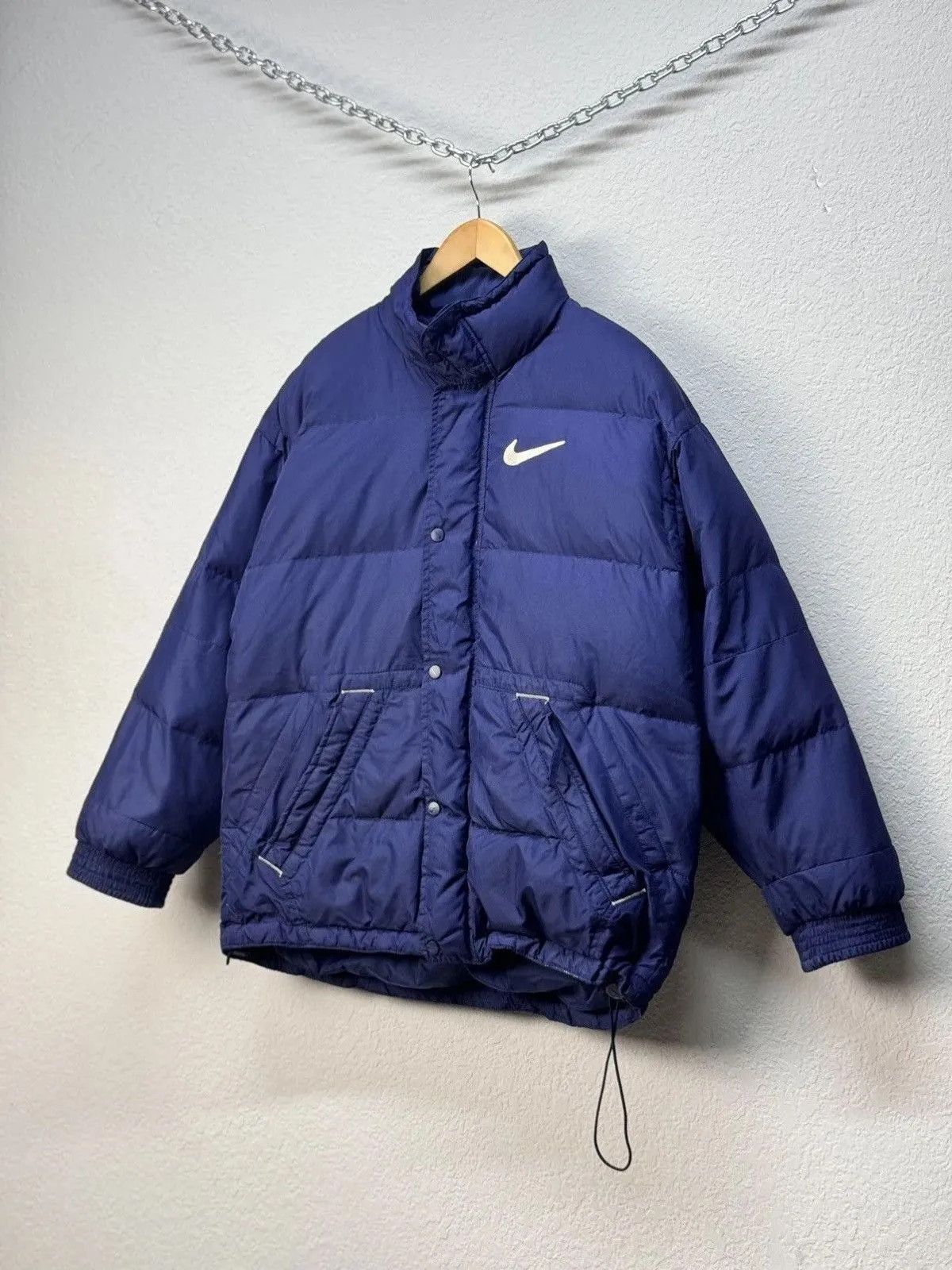 Nike × Vintage Vintage 90s Nike Down Feather Puffer Jacket Size US M / EU 48-50 / 2 - 2 Thumbnail