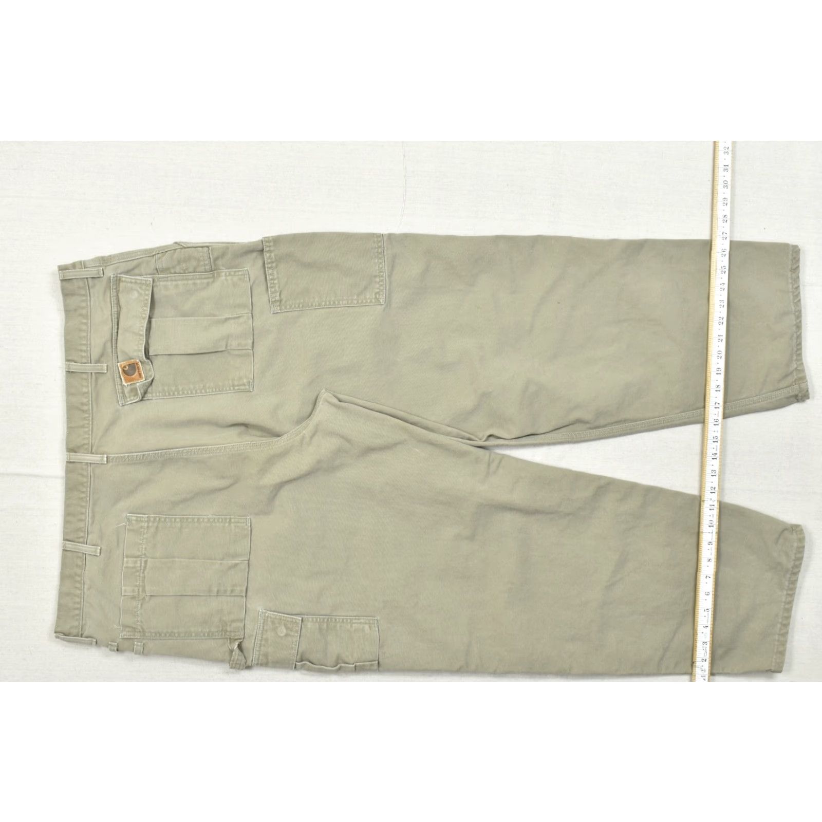 Carhartt Carhartt Men’s Cargo Pants Khaki Canvas 42x30 Relaxed Straight Workwear Pocket Dungaree Size 42 30 Regular Mens Size US 42 / EU 58 - 4 Thumbnail