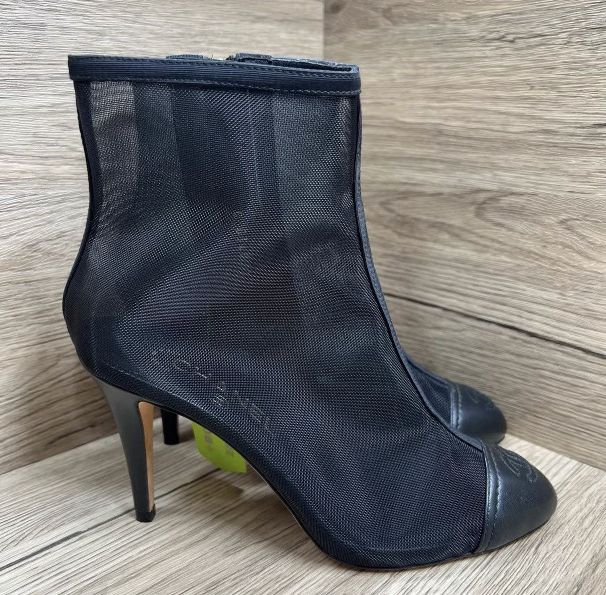 Chanel Chanel Black Mesh Double C High Heels J41 Size US 7 / IT 37 - 3 Thumbnail