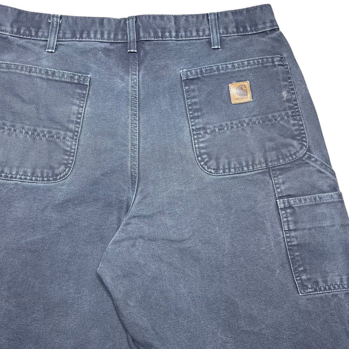 Carhartt × Vintage Vtg 2000s Carhartt Dark Grey Carpenter Canvas Dungaree Pants Size US 35 - 12 Thumbnail