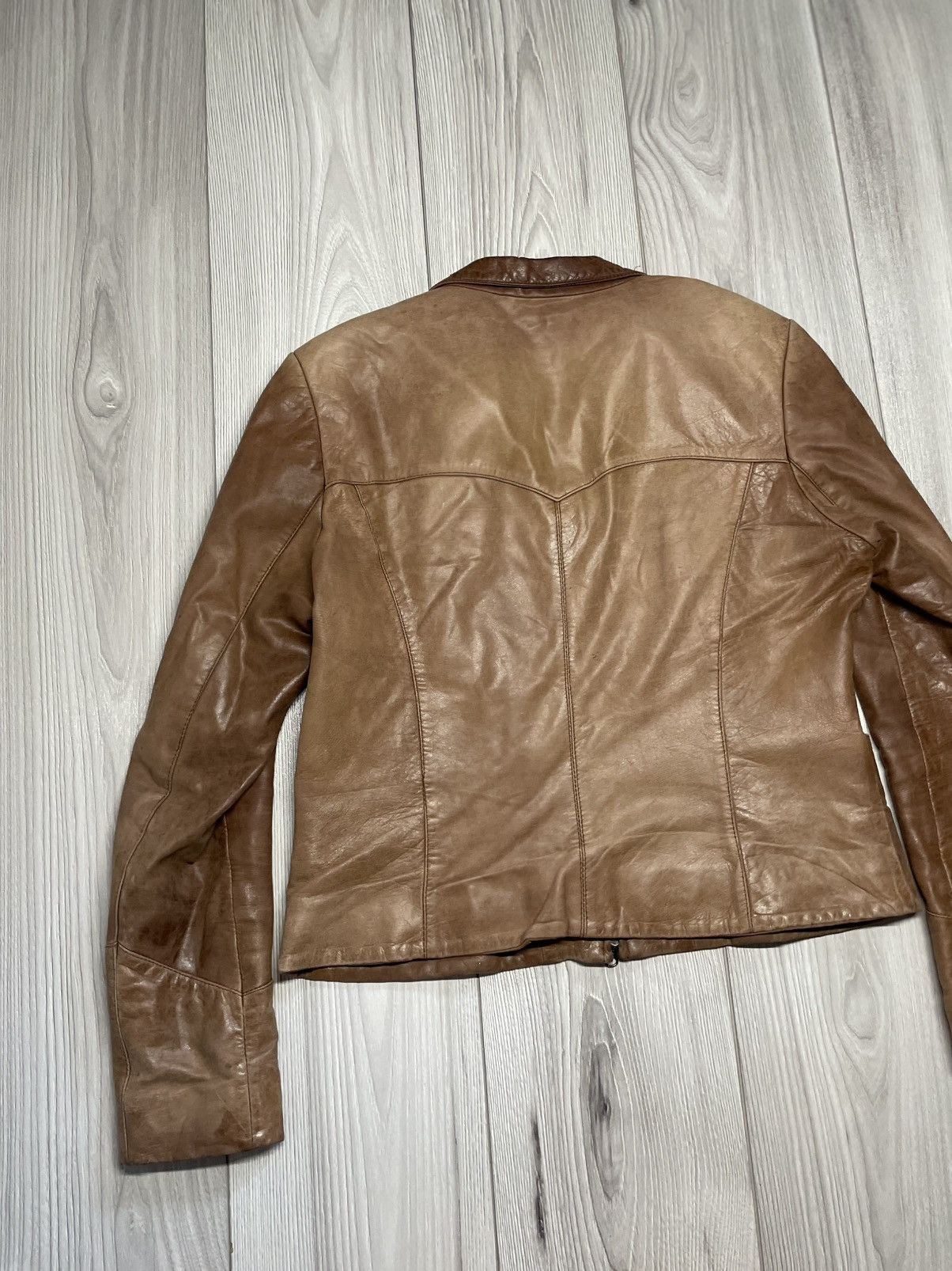 Iris von Arnim Vintage 90s Iris Von Arnim genuine leather biker jacket Size M / US 6-8 / IT 42-44 - 10 Thumbnail