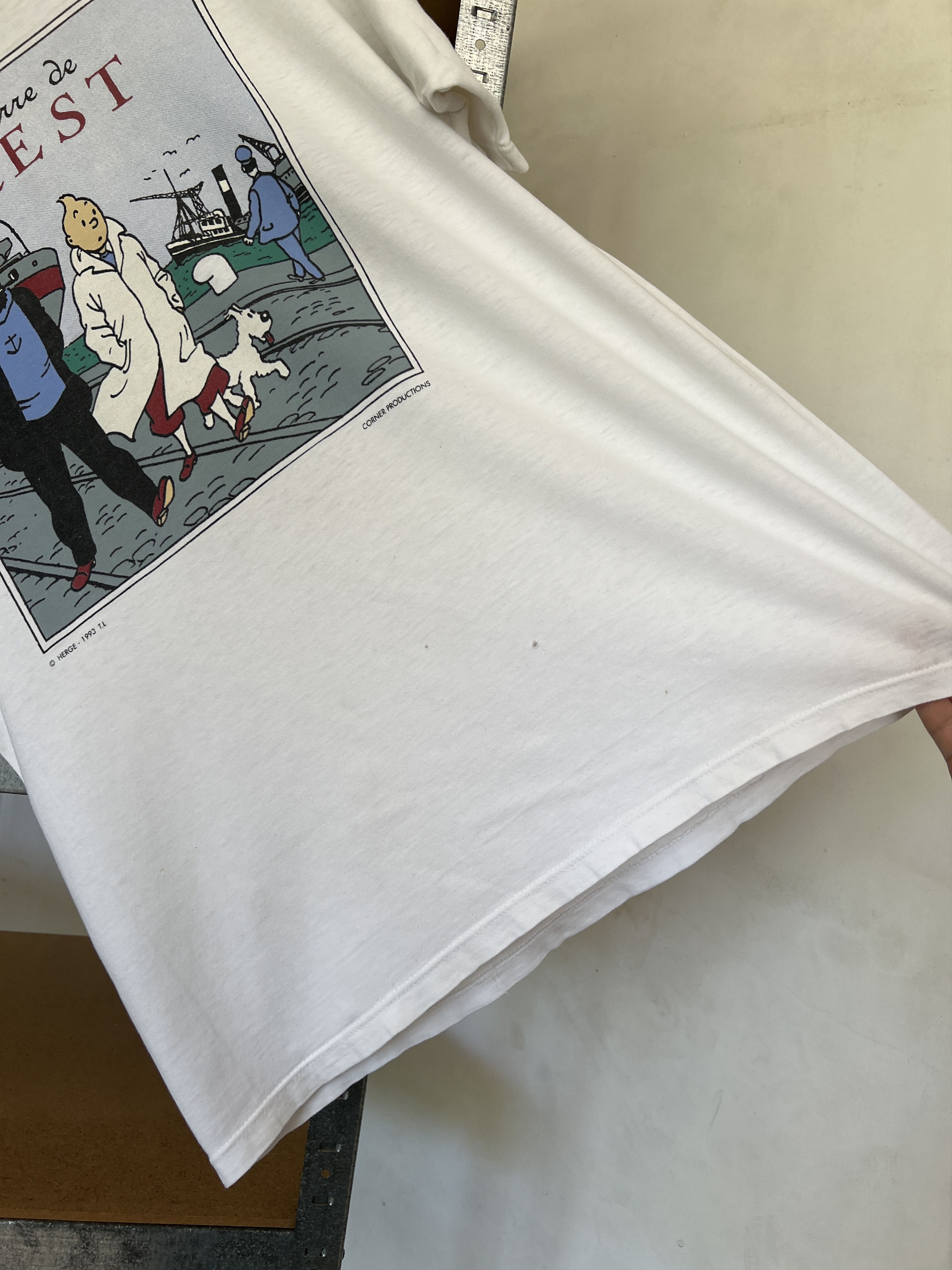 Cartoon Network × Vintage Vintage 1993 Tintin Adventures Brest Comics Movie T-shirt Size US L / EU 52-54 / 3 - 14 Thumbnail