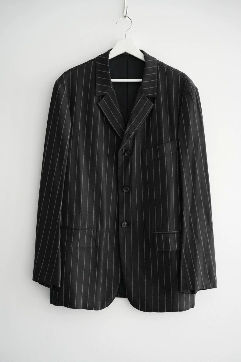Yohji Yamamoto Yohji Yamamoto Yohji Yamamoto Striped Suit Jacket for Men Size US S / EU 44-46 / 1 - 1 Thumbnail