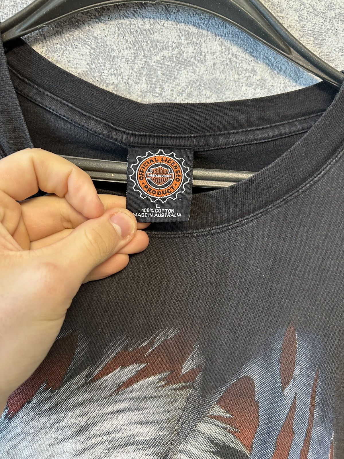 Harley Davidson Vintage Harley Davidson T-Shirt Men's 3D Emblem Eagle 1990 Size US L / EU 52-54 / 3 - 3 Thumbnail