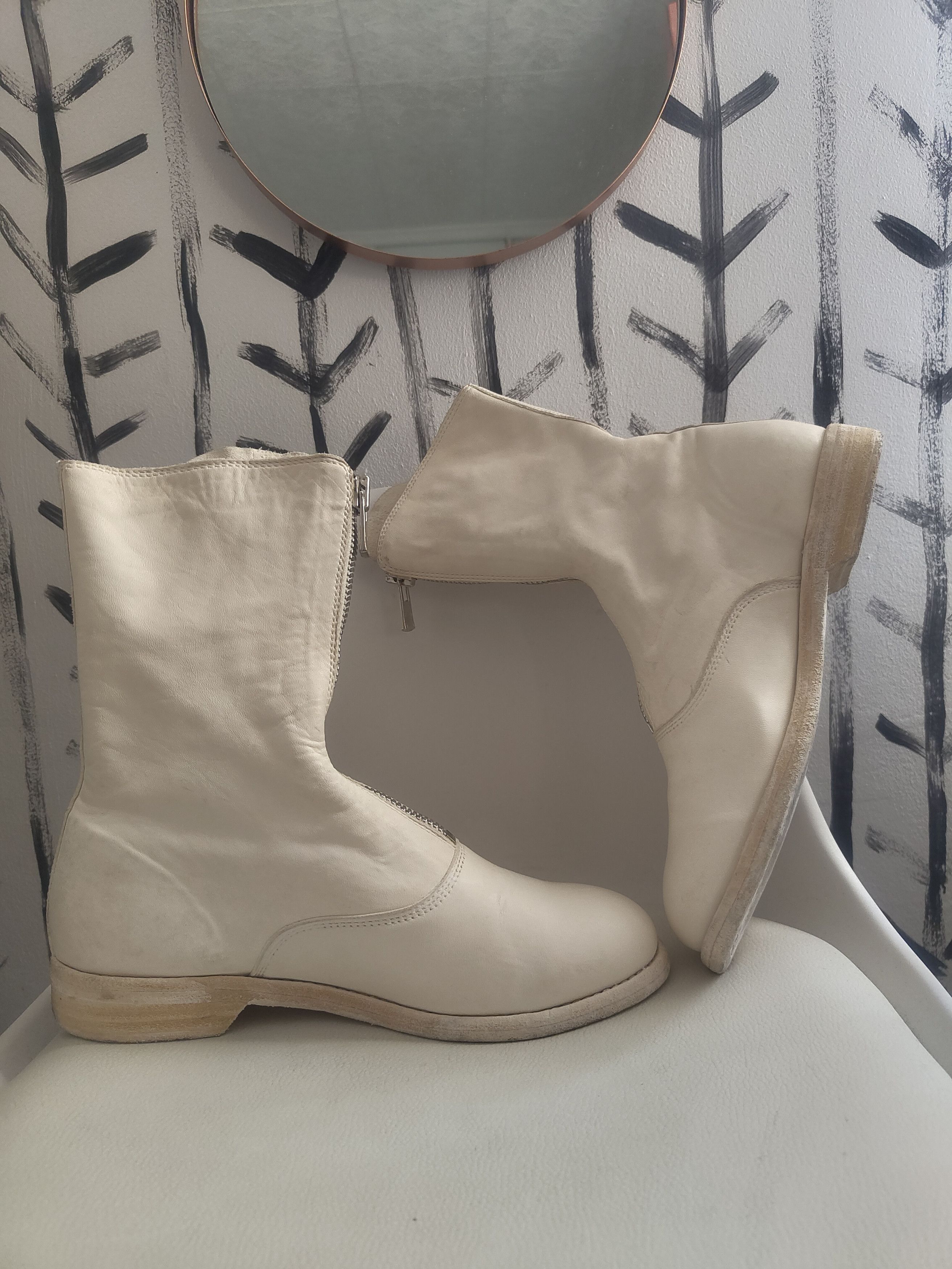 Guidi Guidi 310 ecru front ZIP boots Size US 7 / IT 37 - 4 Thumbnail