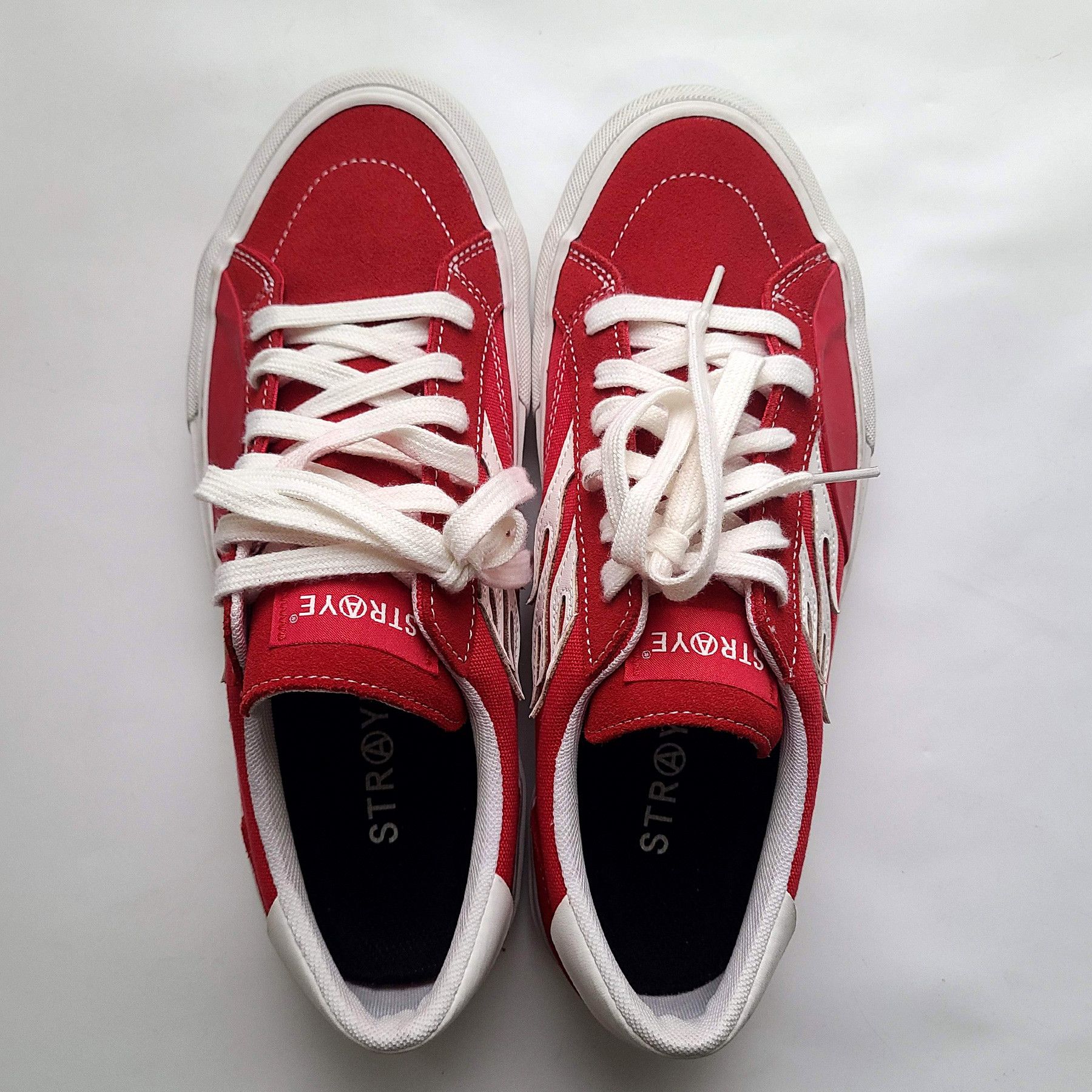 STRAYE Straye Logan Flame Red Suede Skate Shoes Casual Size US 10 / EU 43 - 4 Thumbnail