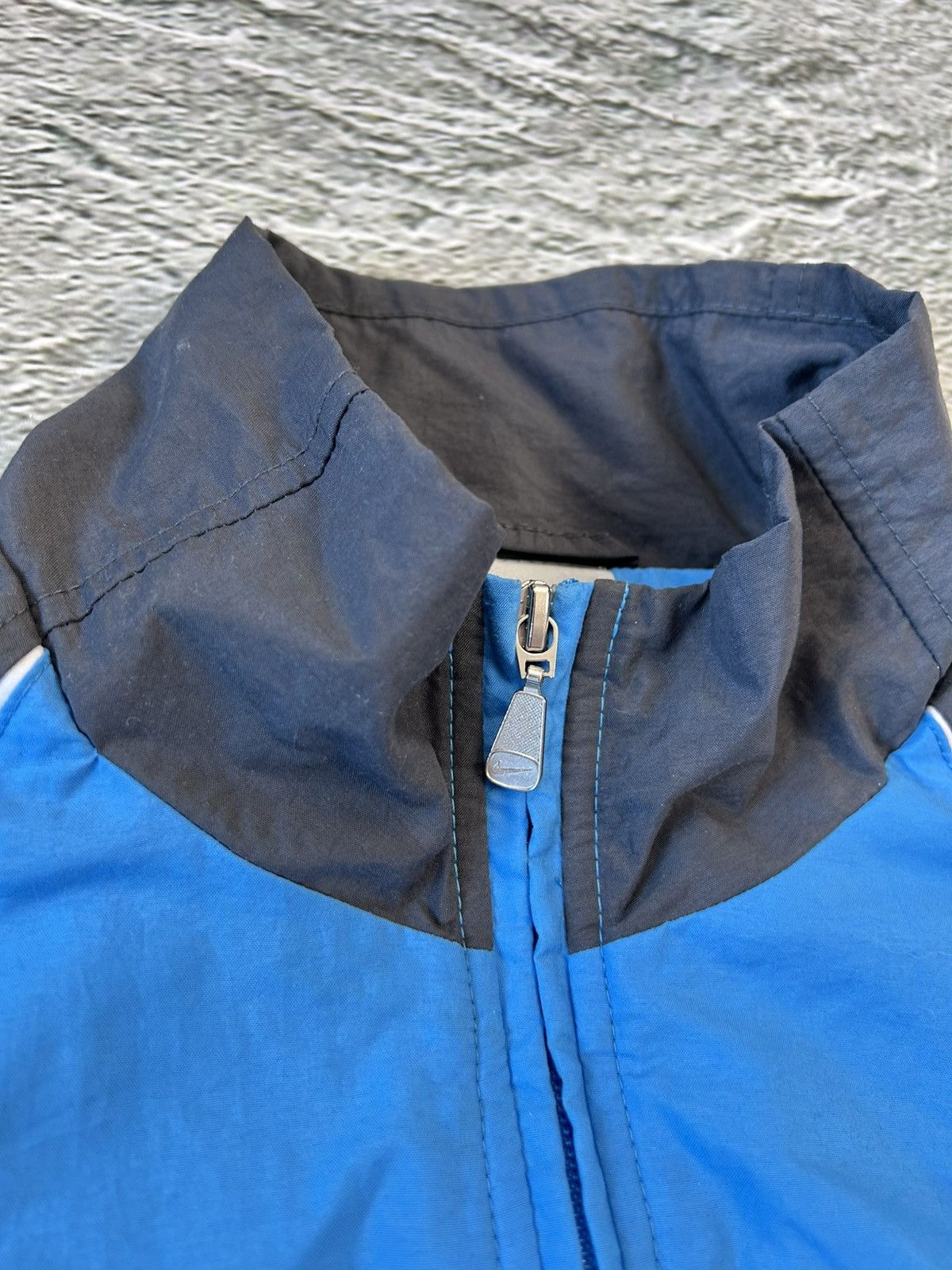 Nike × Vintage Nike track jacket nylon baby blue white vintage drill Y2K TN Size US M / EU 48-50 / 2 - 4 Thumbnail