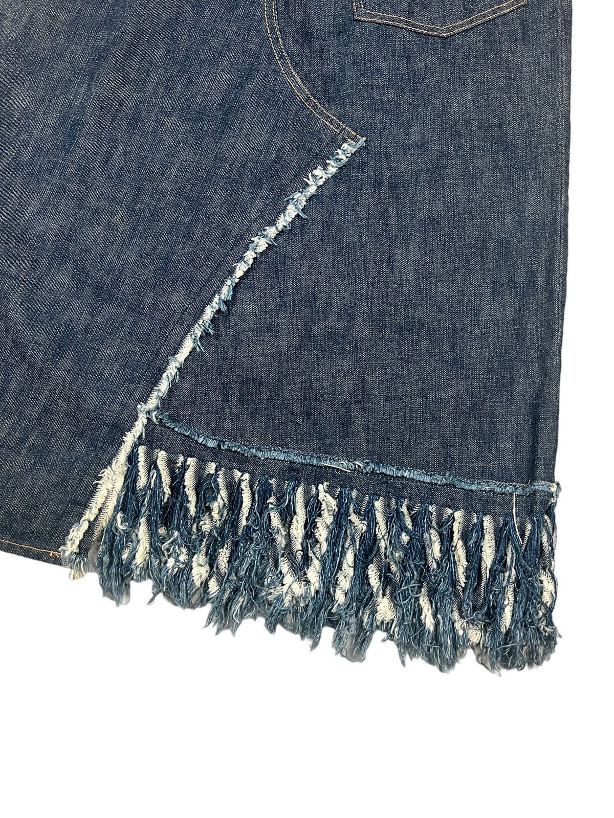 ATSURO TAYAMA A/T Atsuro Tayama Denim Midi Skirt Size 26" / US 2 / IT 38 - 6 Thumbnail