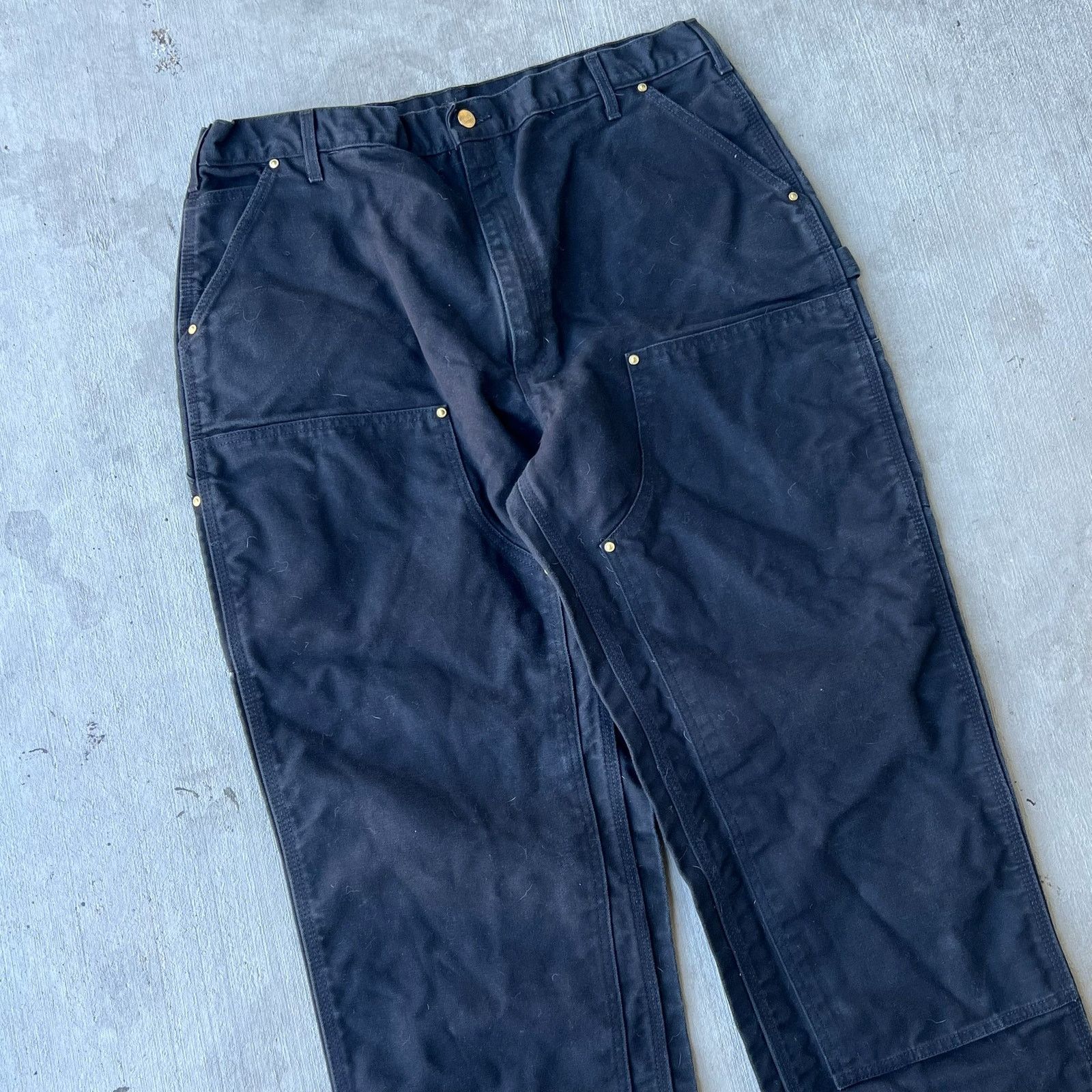 Carhartt × Vintage Carhartt black double knee work wear carpenter pants Size US 36 / EU 52 - 2 Thumbnail
