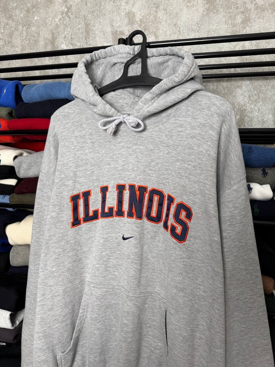 Nike Vintage Very rare Hoodie Nike ILLINOIS Size US XL / EU 56 / 4 - 2 Thumbnail