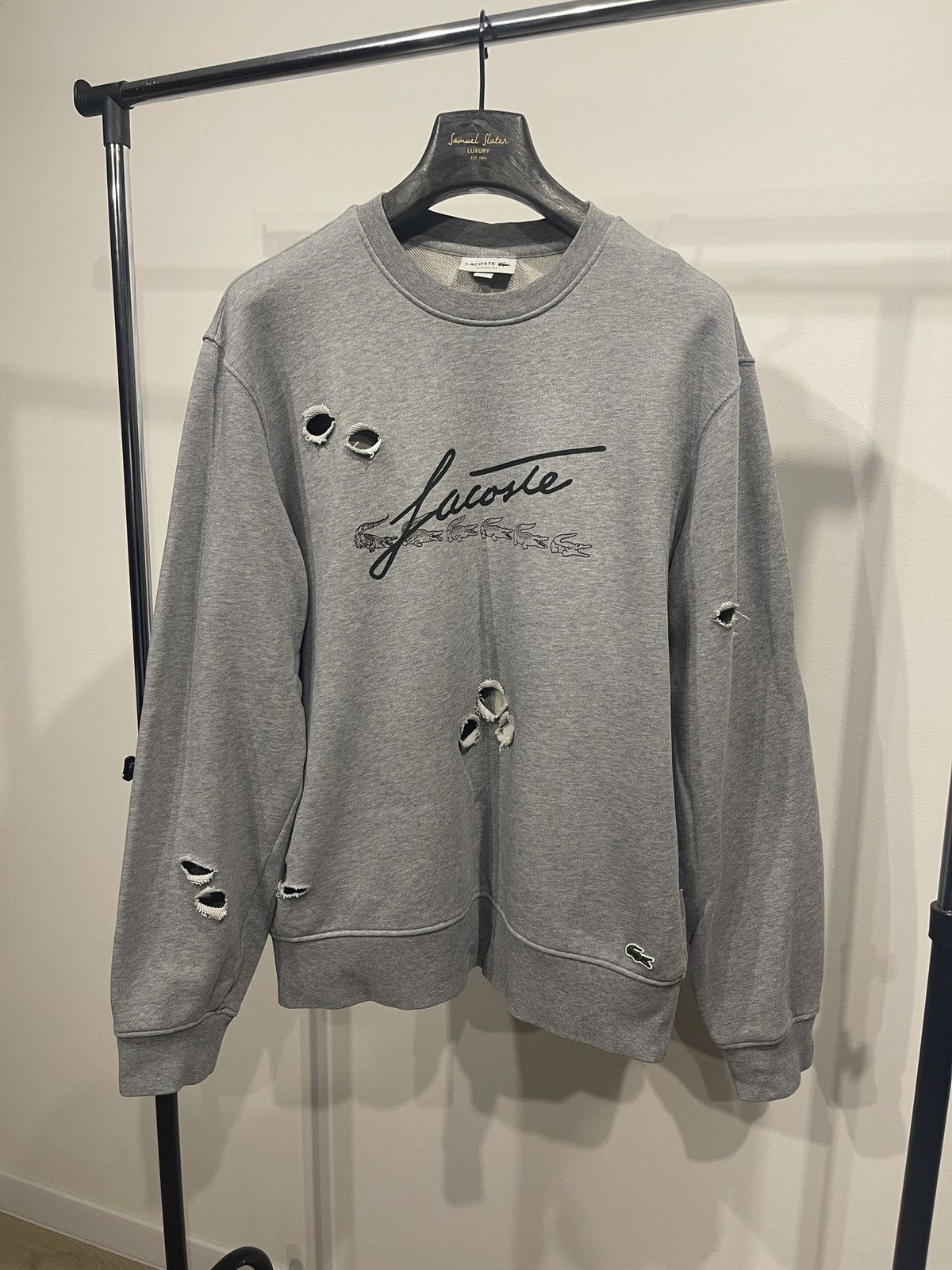Lacoste Lacoste grey sweatshirt jumper sweater XXL Size US XL / EU 56 / 4 - 3 Thumbnail