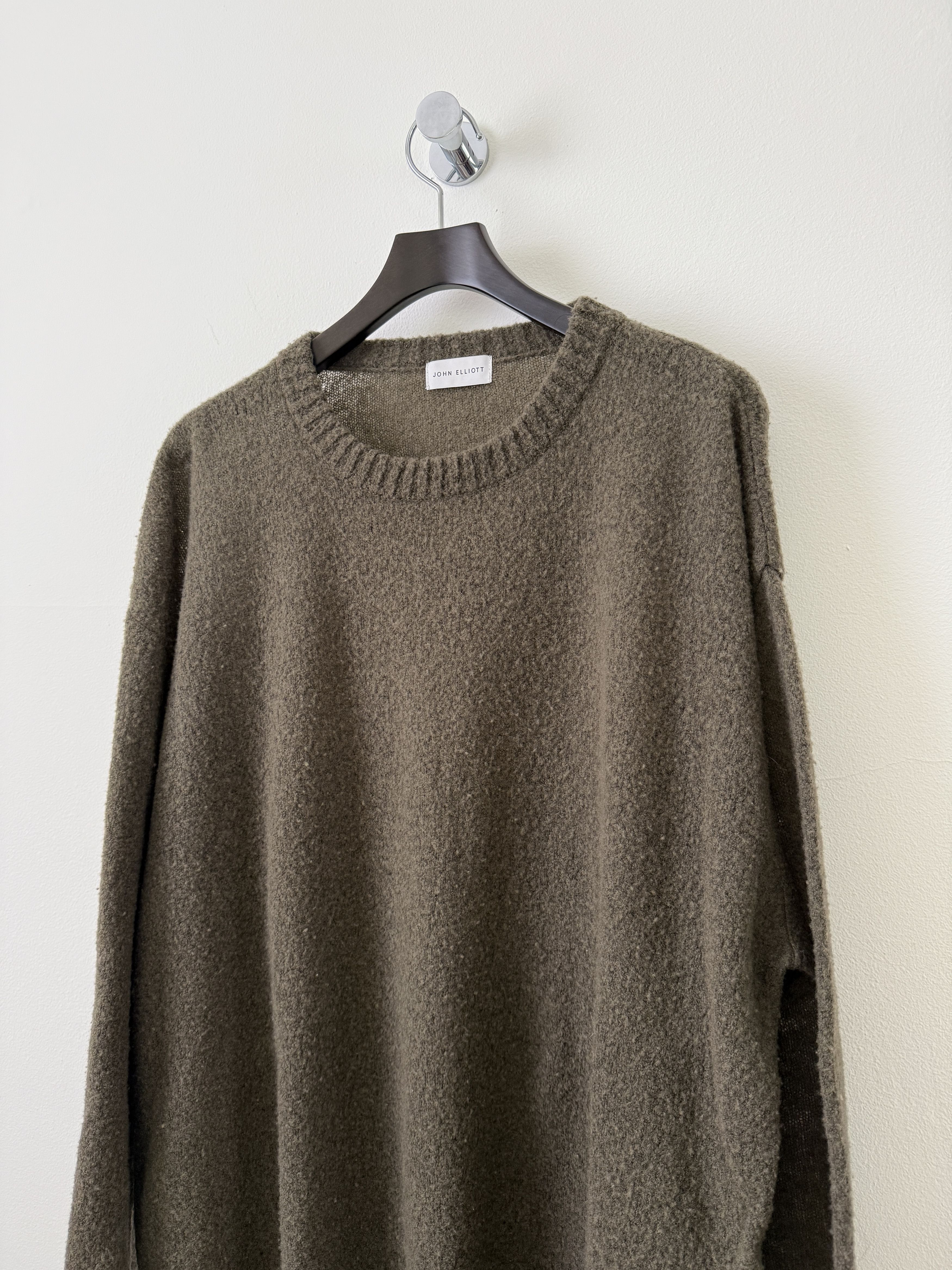 John Elliott Wool Powder Knit Sweater Size US L / EU 52-54 / 3 - 4 Thumbnail