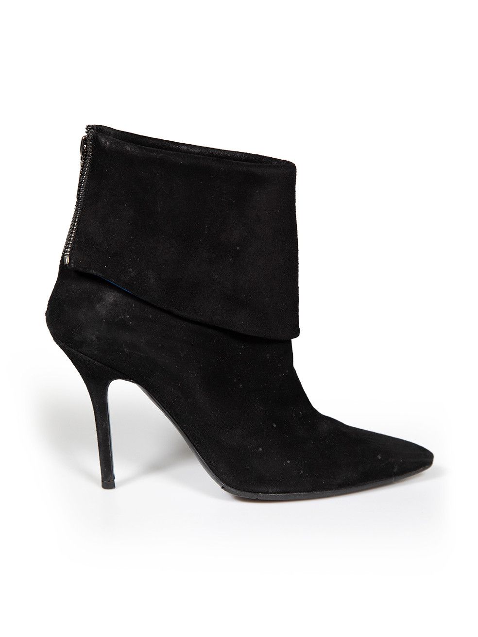 image of Dior Black Suede Pointed-Toe Boots, Women's (Size 8)