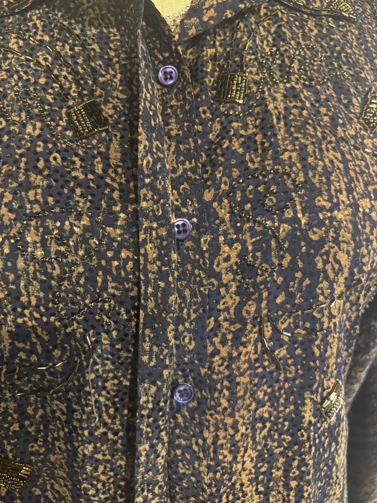 Other Women’s brown Blouse with beads.wt1998 Size S / US 4 / IT 40 - 3 Thumbnail