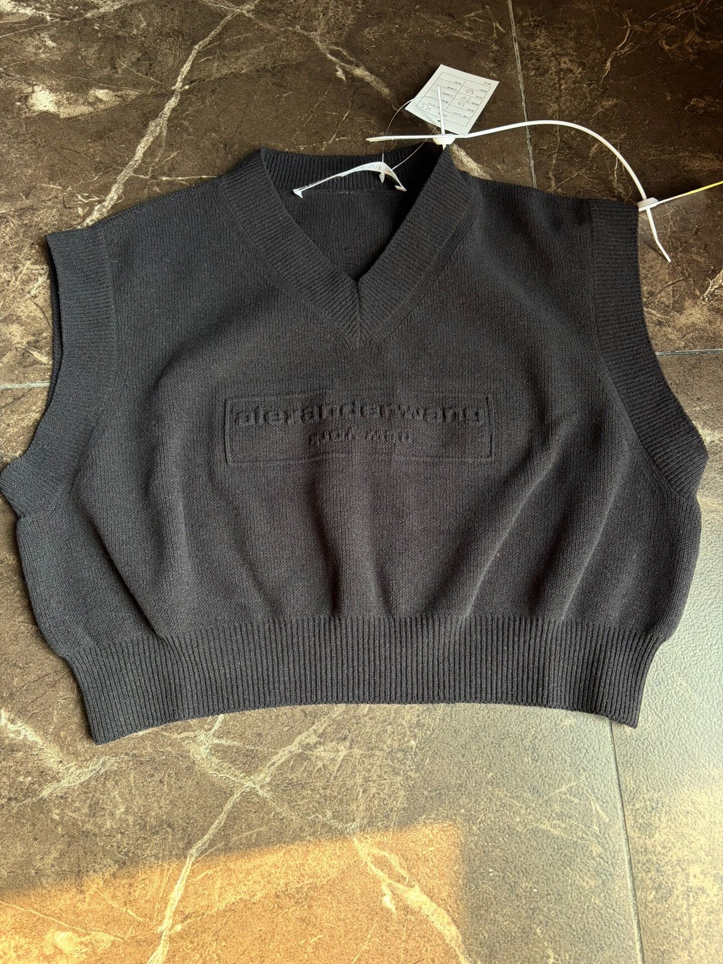 Alexander Wang V-Neck Slim Black Vest