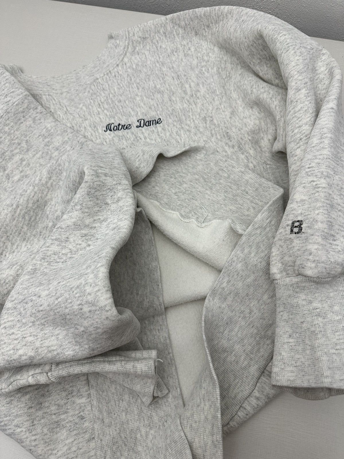BKE Vintage 80s Notre Dame Cursive Embroidered Heavyweight XL Size US XL / EU 56 / 4 - 10 Thumbnail