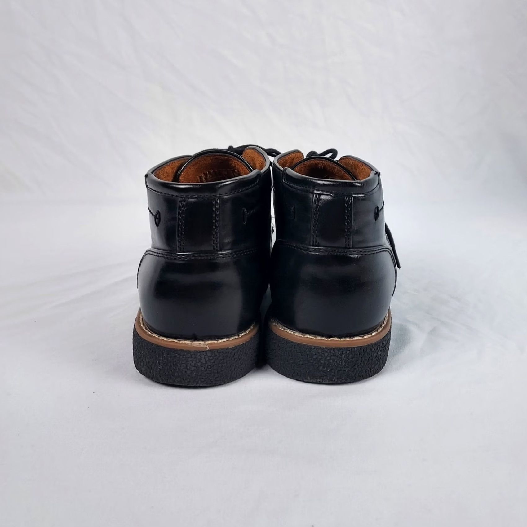 Vintage Deer Stags Zeus Chukka Boots Mens 7 Black Leather Lace Up Casual Shoes Boot Straight Toe M Ankle Vintage No Size US 7 / EU 40 - 3 Thumbnail