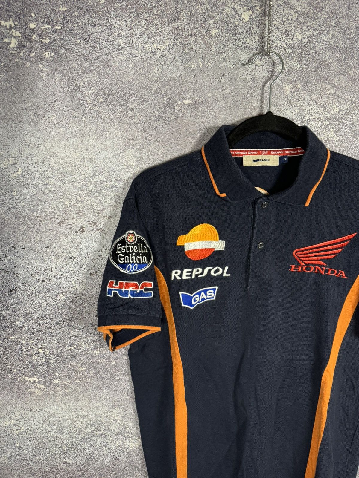 Formula 1 × Honda × Vintage Honda Gas Repsol Racing Team Polos Formula Uno F-1 M sz Size US M / EU 48-50 / 2 - 2 Thumbnail
