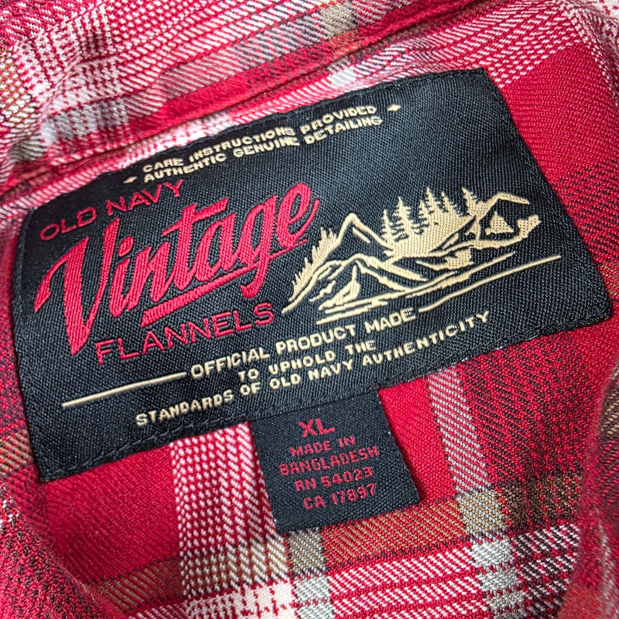Old Navy Old Navy Vintage Flannels Mens Size XL Western Shirt Red Pla Size US XL / EU 56 / 4 - 3 Thumbnail