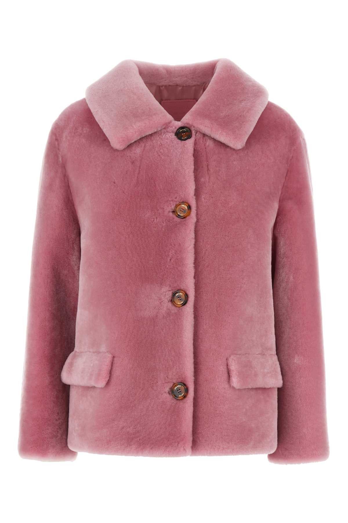 Prada Pink Fur Coat Size M / US 6-8 / IT 42-44 - 1 Thumbnail