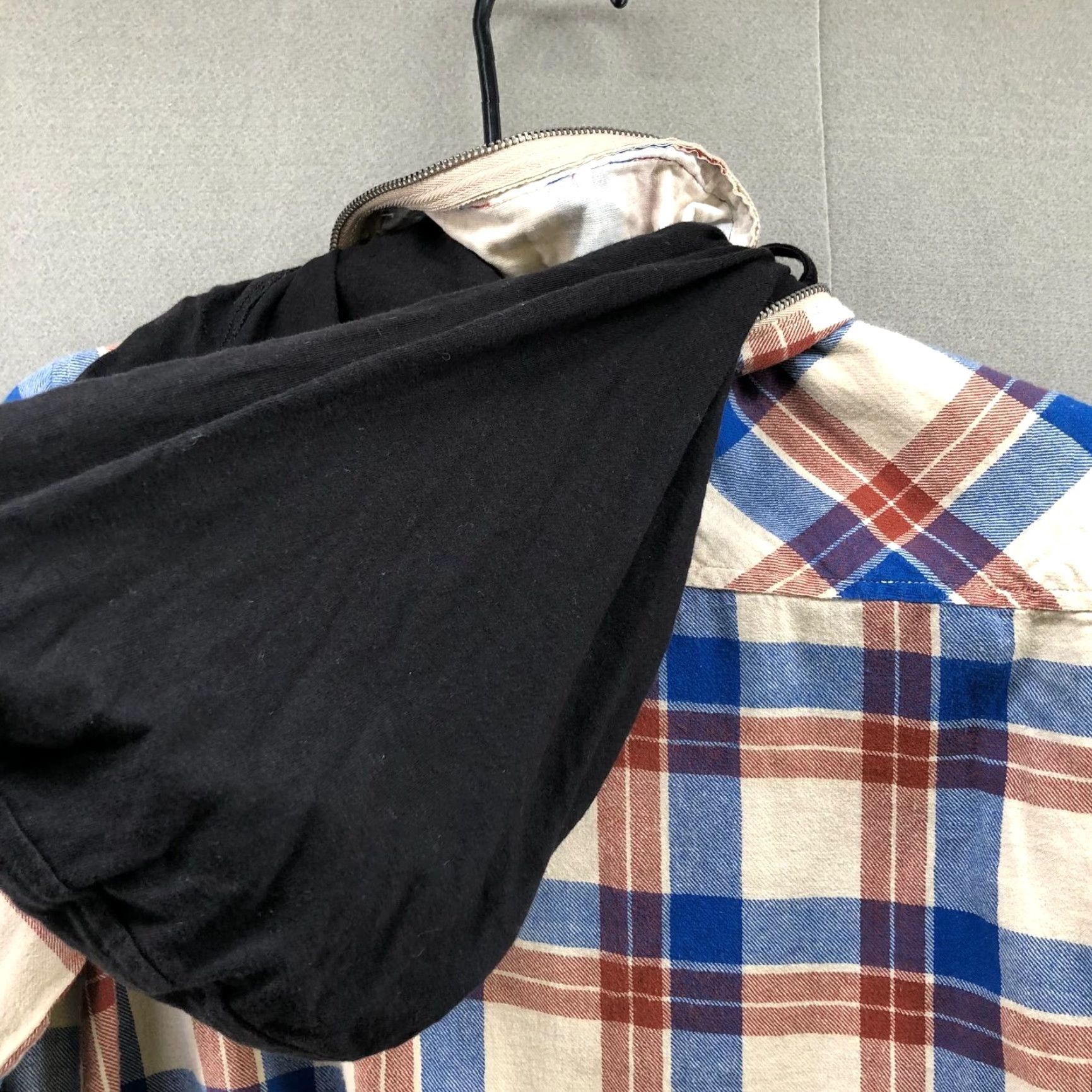 Element VINTAGE Element Shirt Jacket Men S Hooded Flannel Shacket Blue Beige Plaid Zip Winter Outdoor Chore Jacket Mens S Size US S / EU 44-46 / 1 - 3 Thumbnail