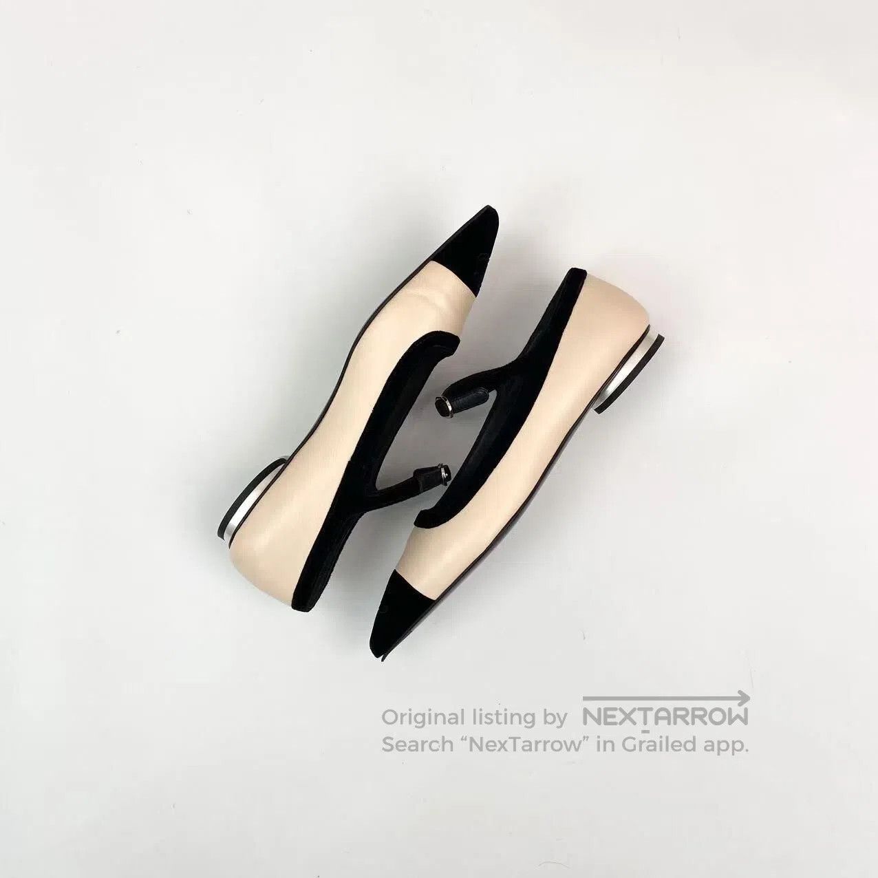 Chanel Chanel Out-of-print nude color-blocking pointed scalp shoe Size US 6 / IT 36 - 3 Thumbnail