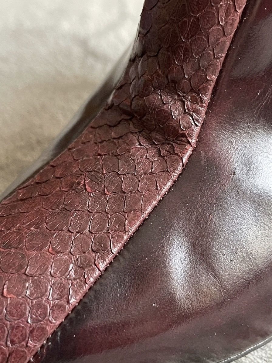 Celine Céline archive heels in pelle bordeaux e pitone. Size US 10 / IT 40 - 7 Thumbnail