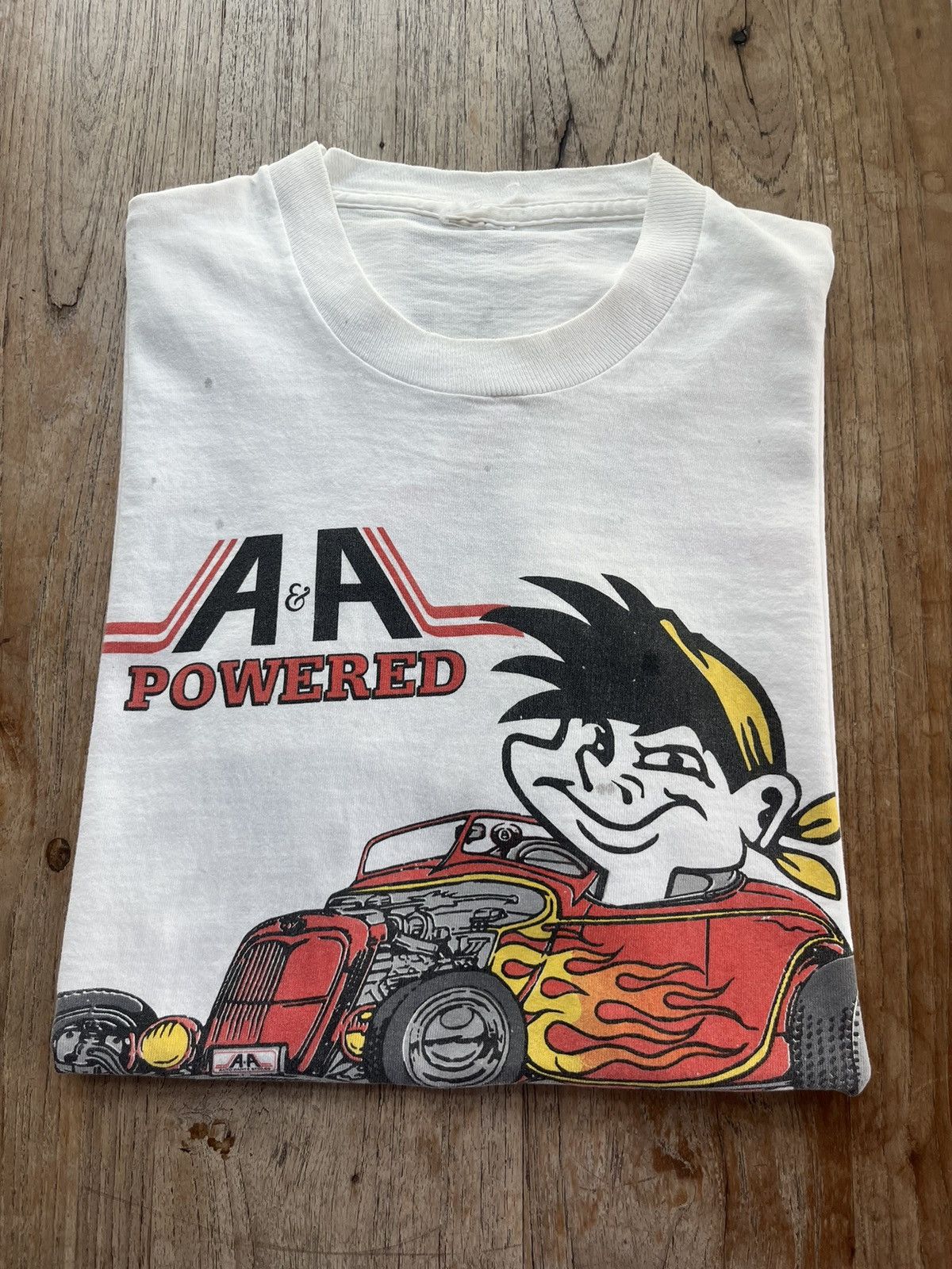 Vintage Vintage A&A POWERED Makin’Tracks ! 90’s Racing Tshirt Size US M / EU 48-50 / 2 - 1 Thumbnail