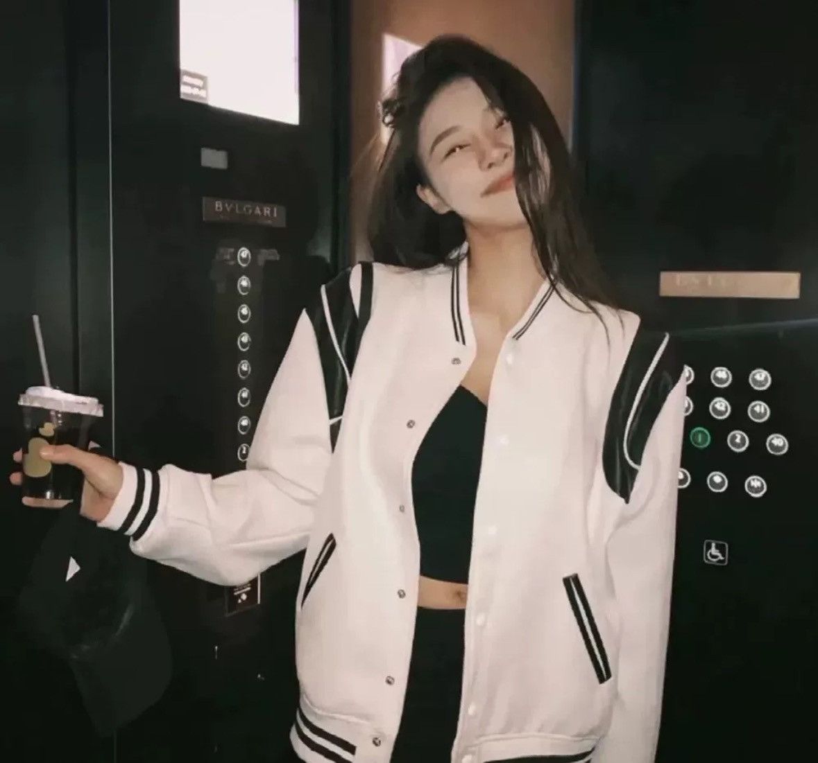 Saint Laurent Paris × Yves Saint Laurent Saint Laurent SLP White Baseball Jacket 2412-Nextarrow Size US M / EU 48-50 / 2 - 9 Thumbnail