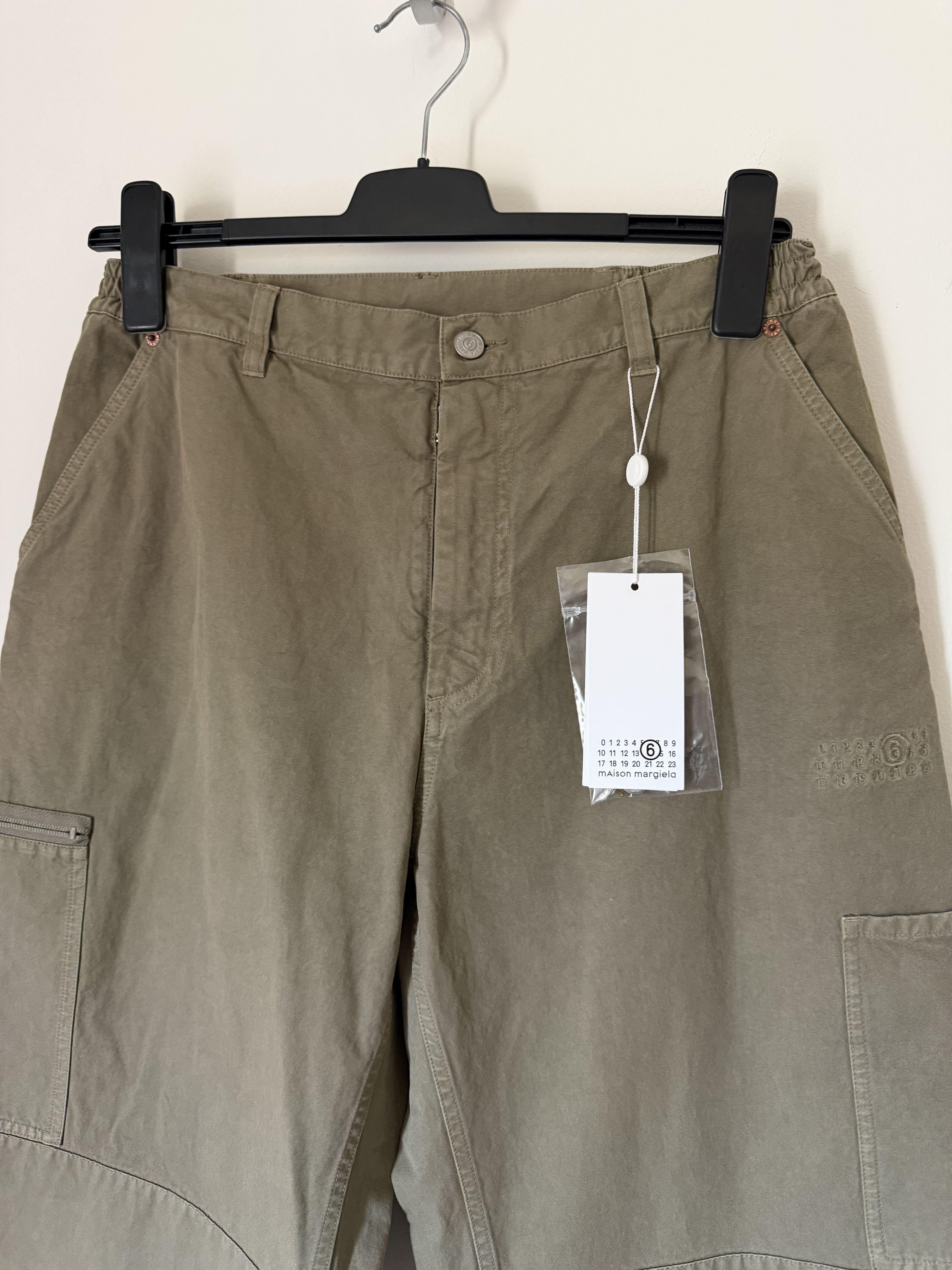 MM6 MM6 Maison Margiela Double Knee Cargo Pants in Khaki Green Size US 34 / EU 50 - 2 Thumbnail