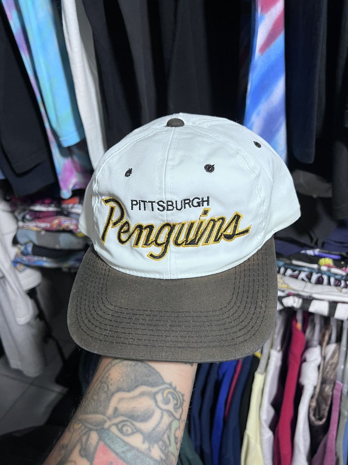 NHL × Sports Specialties × Vintage Pittsburg penguins sport specialties cap Size ONE SIZE - 1 Thumbnail