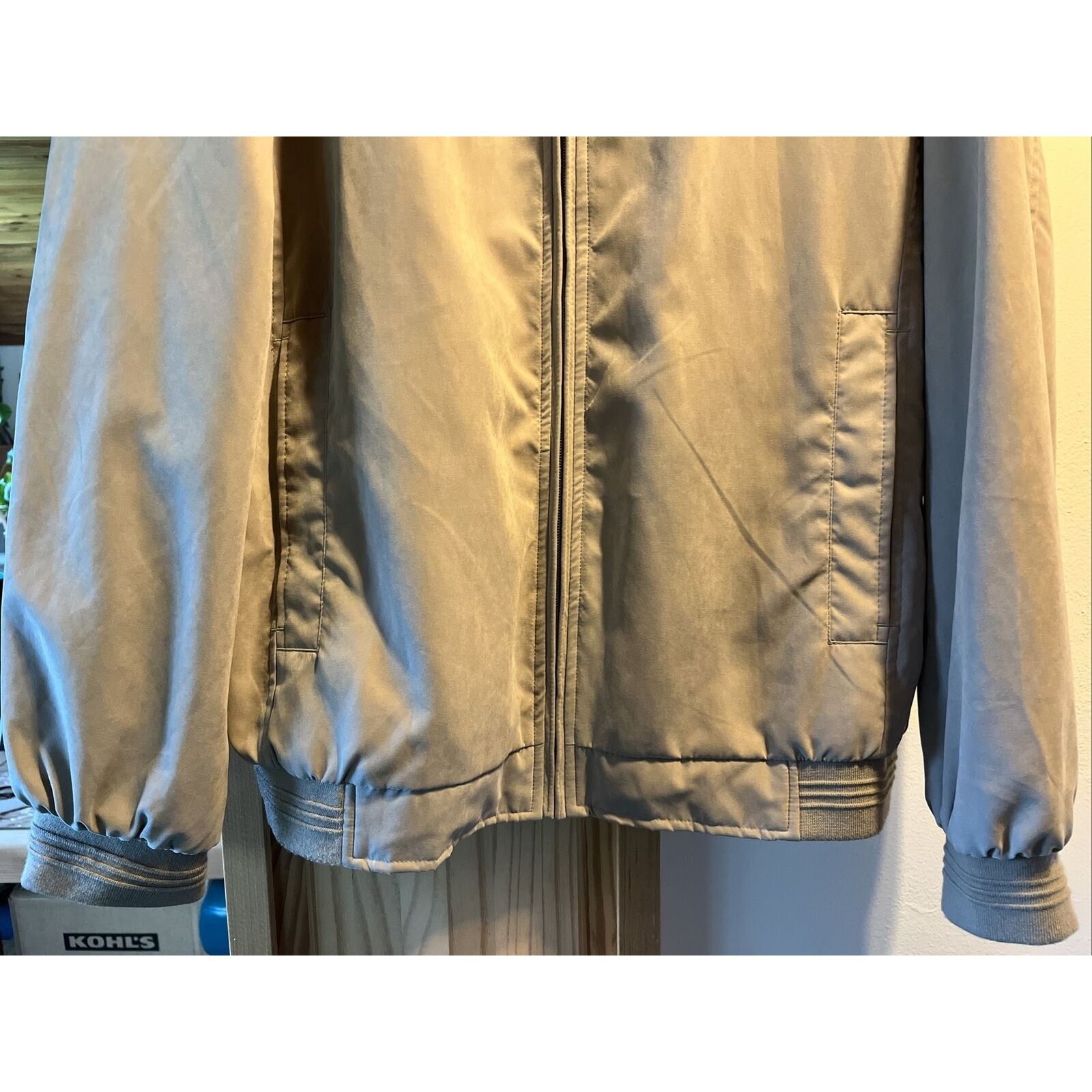 Other Lawrence Men’s 54 Cream Beige Poly Nylon windbreaker Jacket Size US XL / EU 56 / 4 - 12 Thumbnail