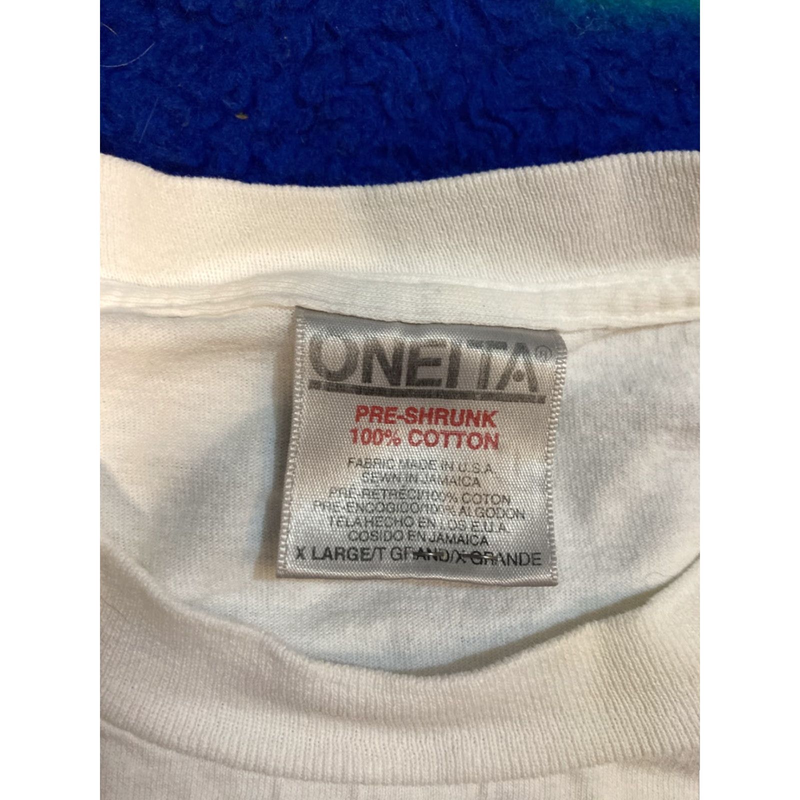 Vintage VINTAGE Oneita Aruba Islands Paradise Nature Tee XL White T-Shirt Mens Stitch, Nature, Vintage, White, XL, Regular Size US XL / EU 56 / 4 - 3 Thumbnail