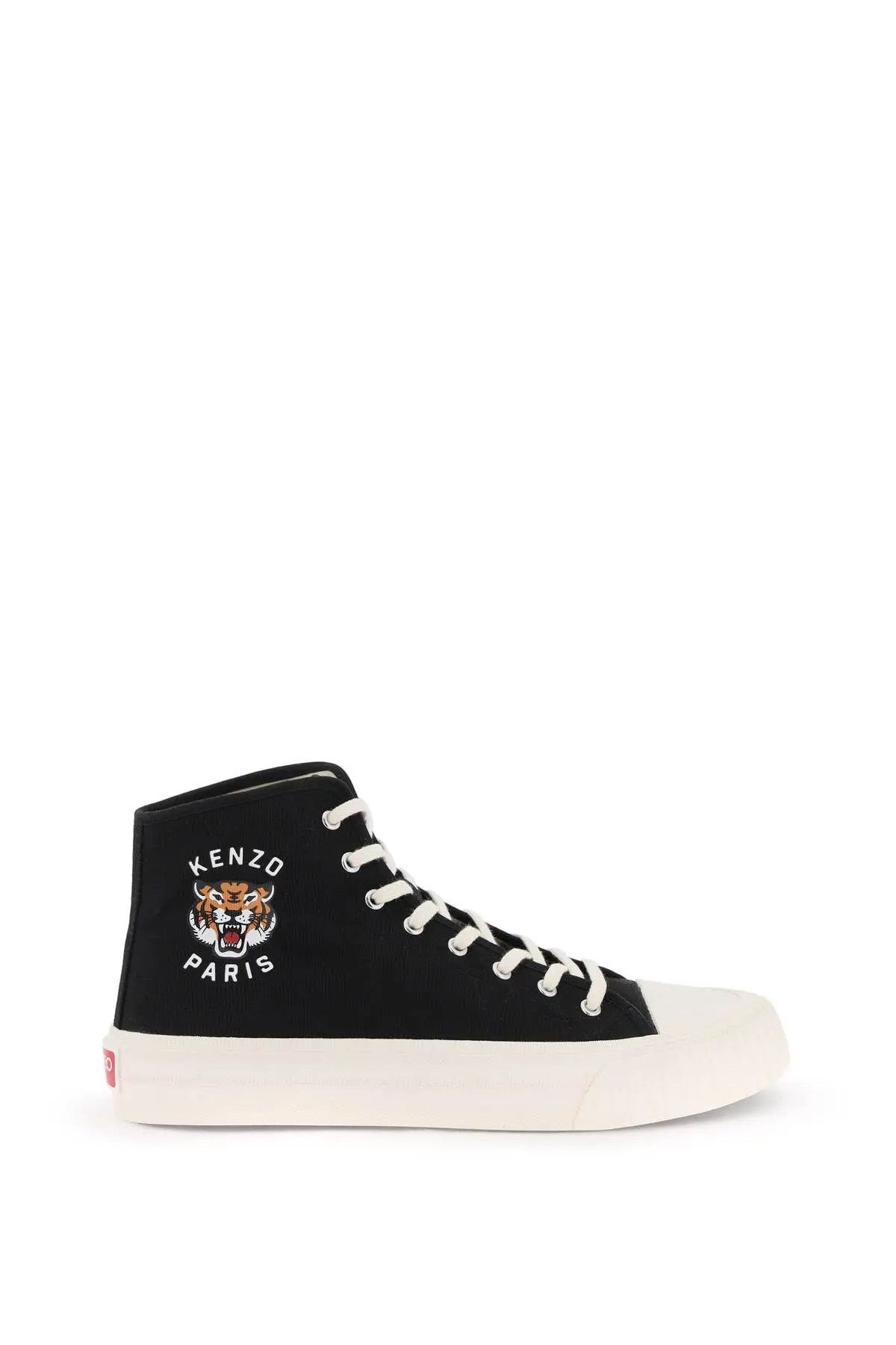 image of Kenzo O1S22I1N0324 Canvas High-Top Sneakers In Black, Men's (Size 10)